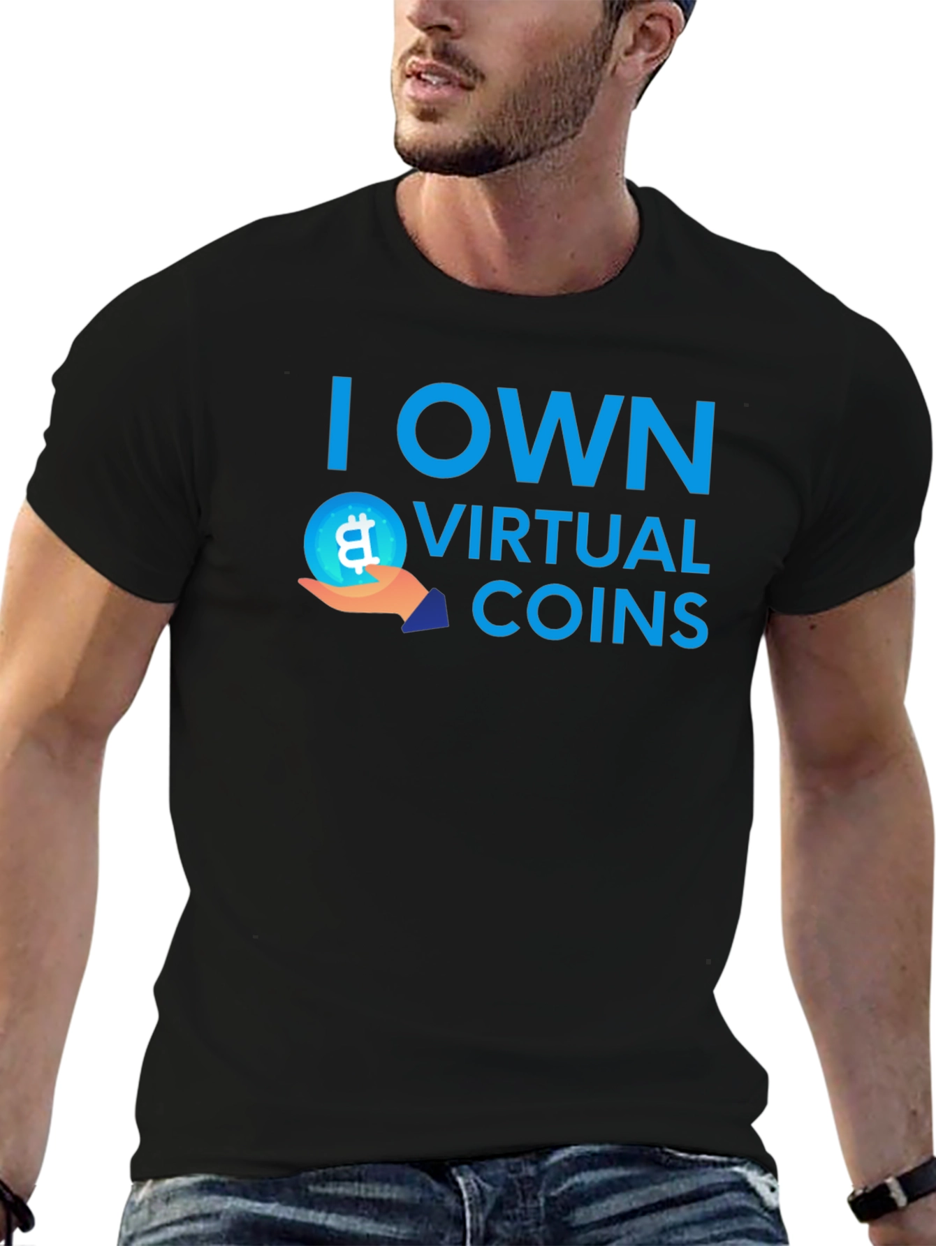 I Own Virtual Coins T-Shirt Bitcoin Crypto Tee