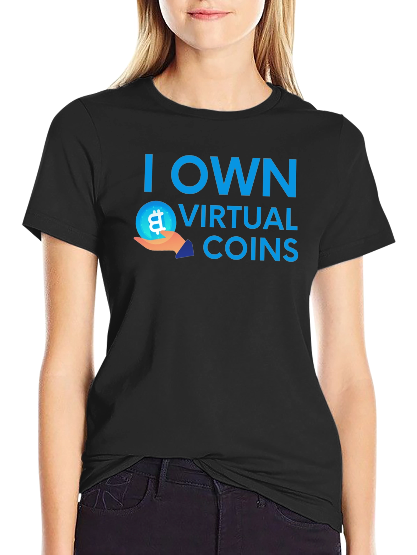 I Own Virtual Coins T-Shirt Bitcoin Crypto Tee