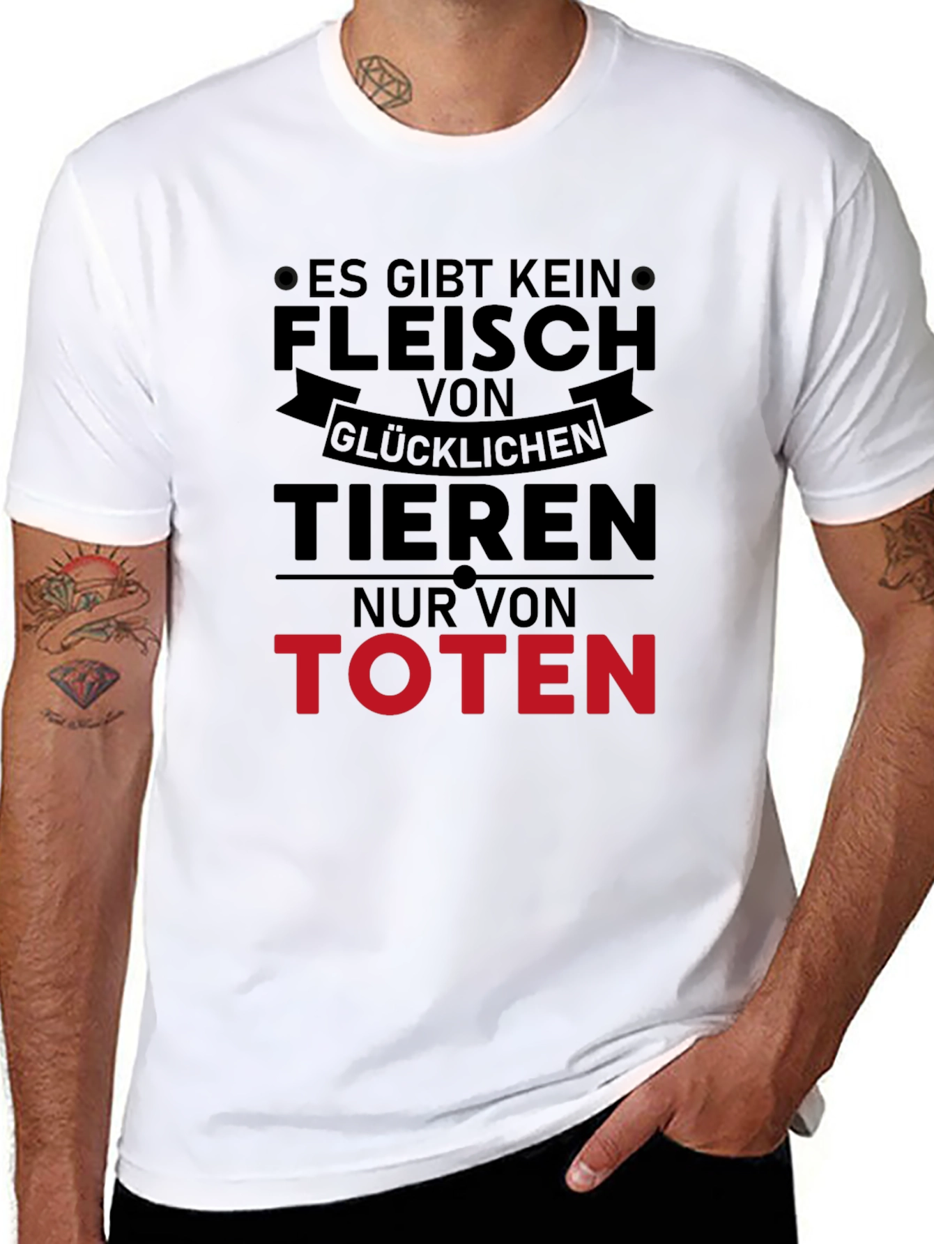 Es Gibt Kein Fleisch T-Shirt: Vegan Statement Tee