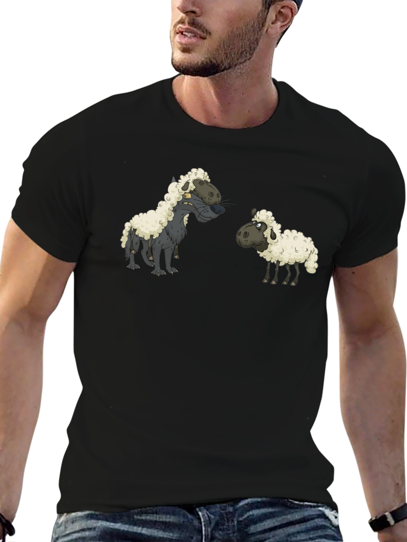 Wolf in Sheeps Clothing Black T-Shirt