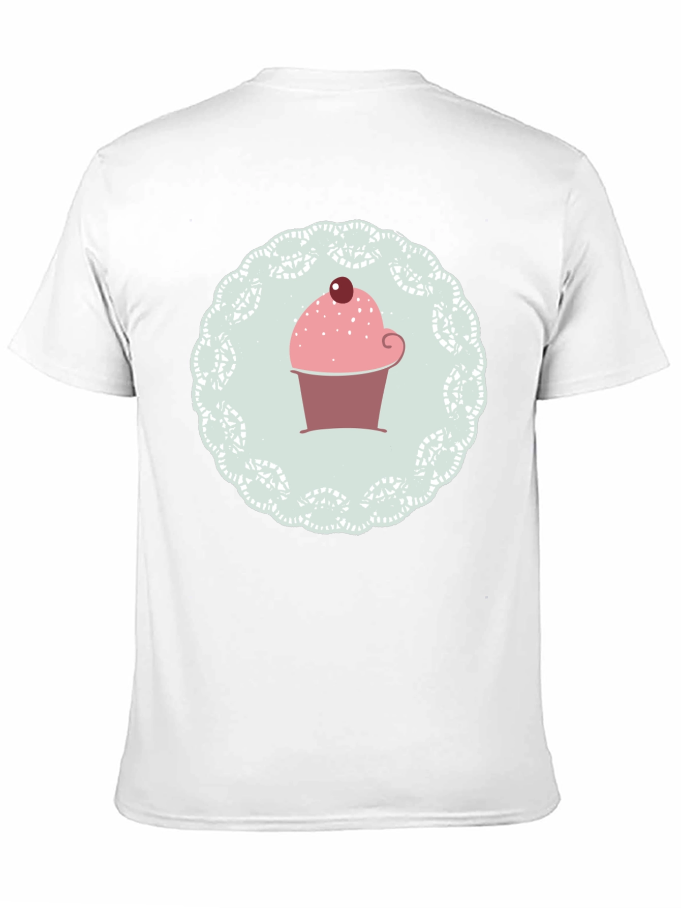 Cupcake Graphic Print Black T-Shirt