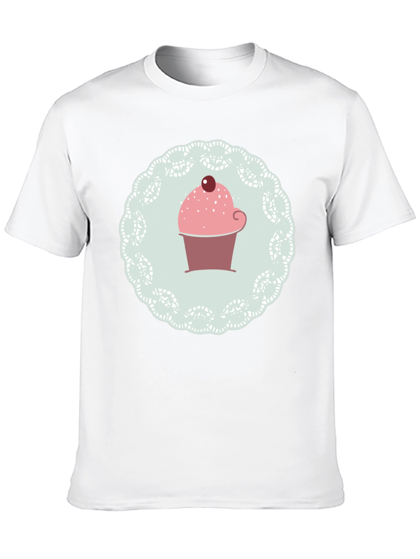 Cupcake Graphic Print Black T-Shirt