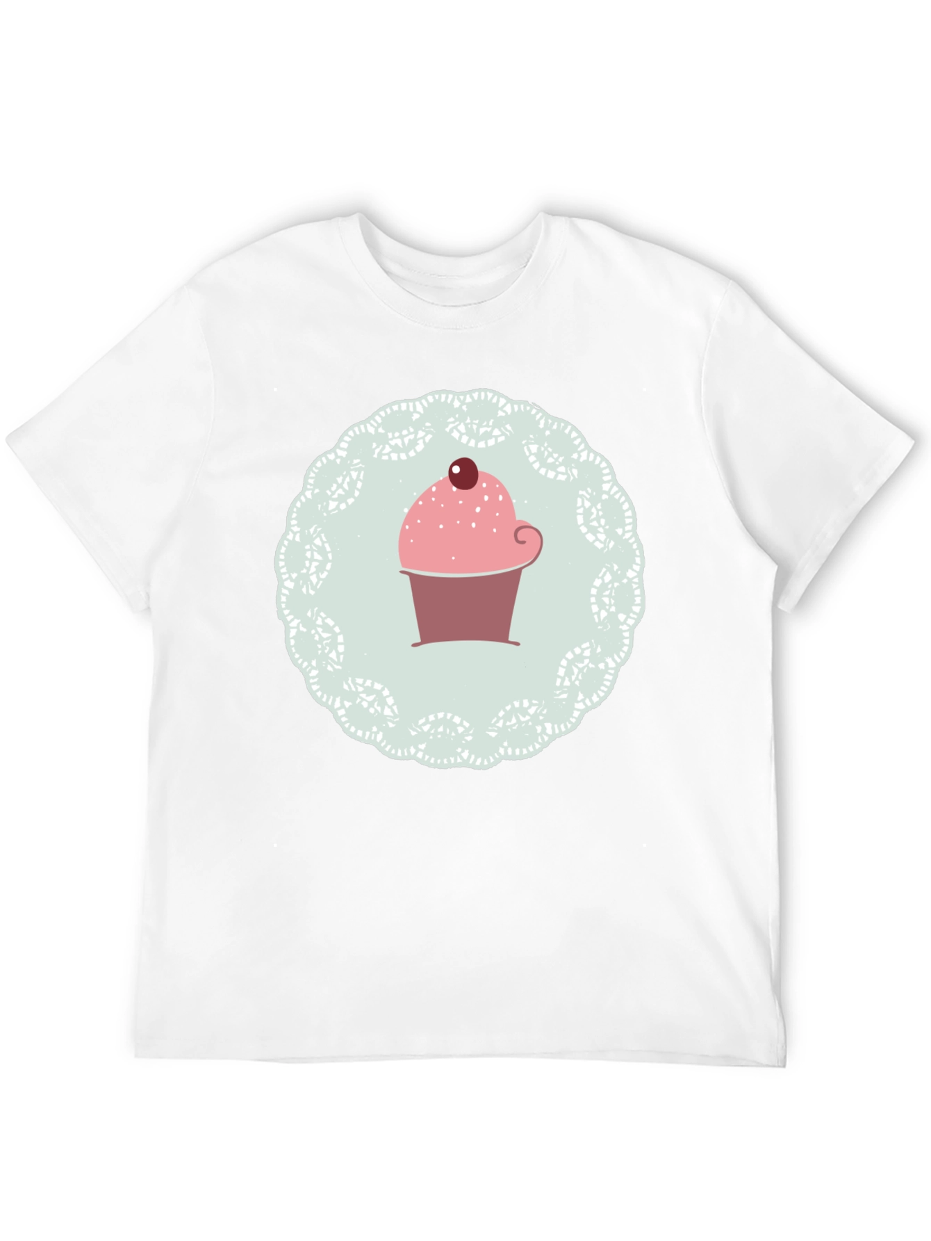 Cupcake Graphic Print Black T-Shirt