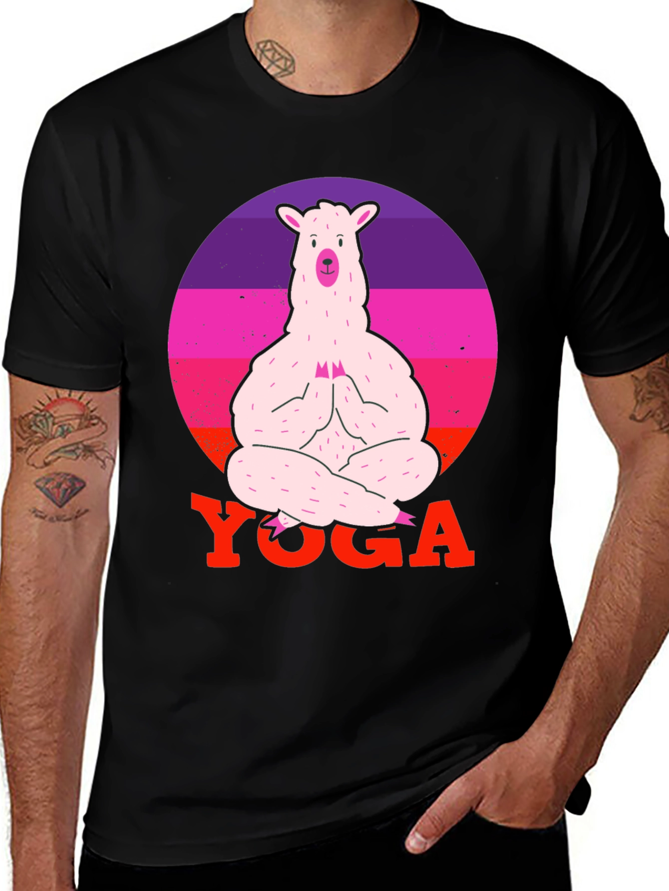 Llama Yoga T-Shirt - Meditating Alpaca Tee