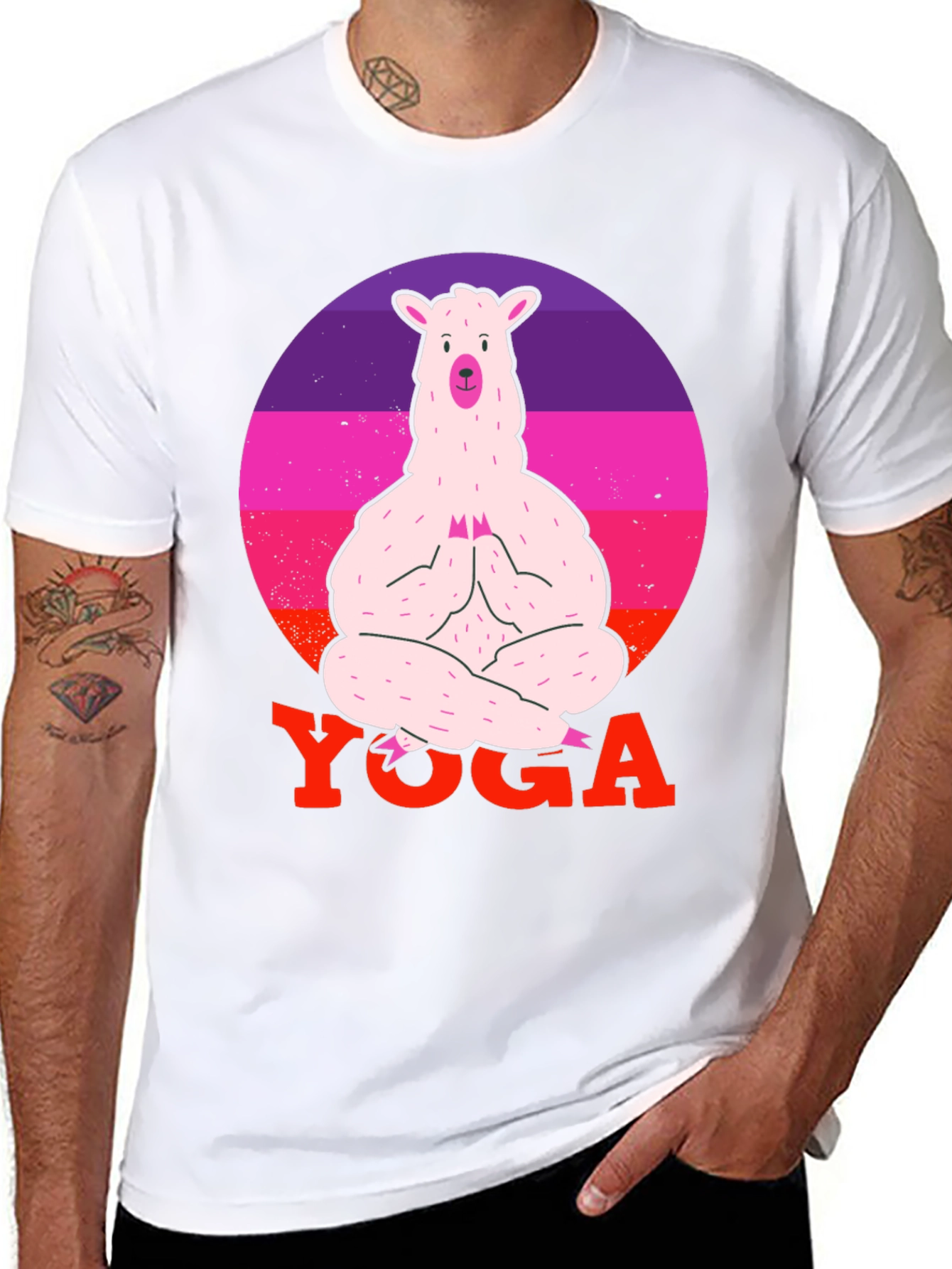 Llama Yoga T-Shirt - Meditating Alpaca Tee