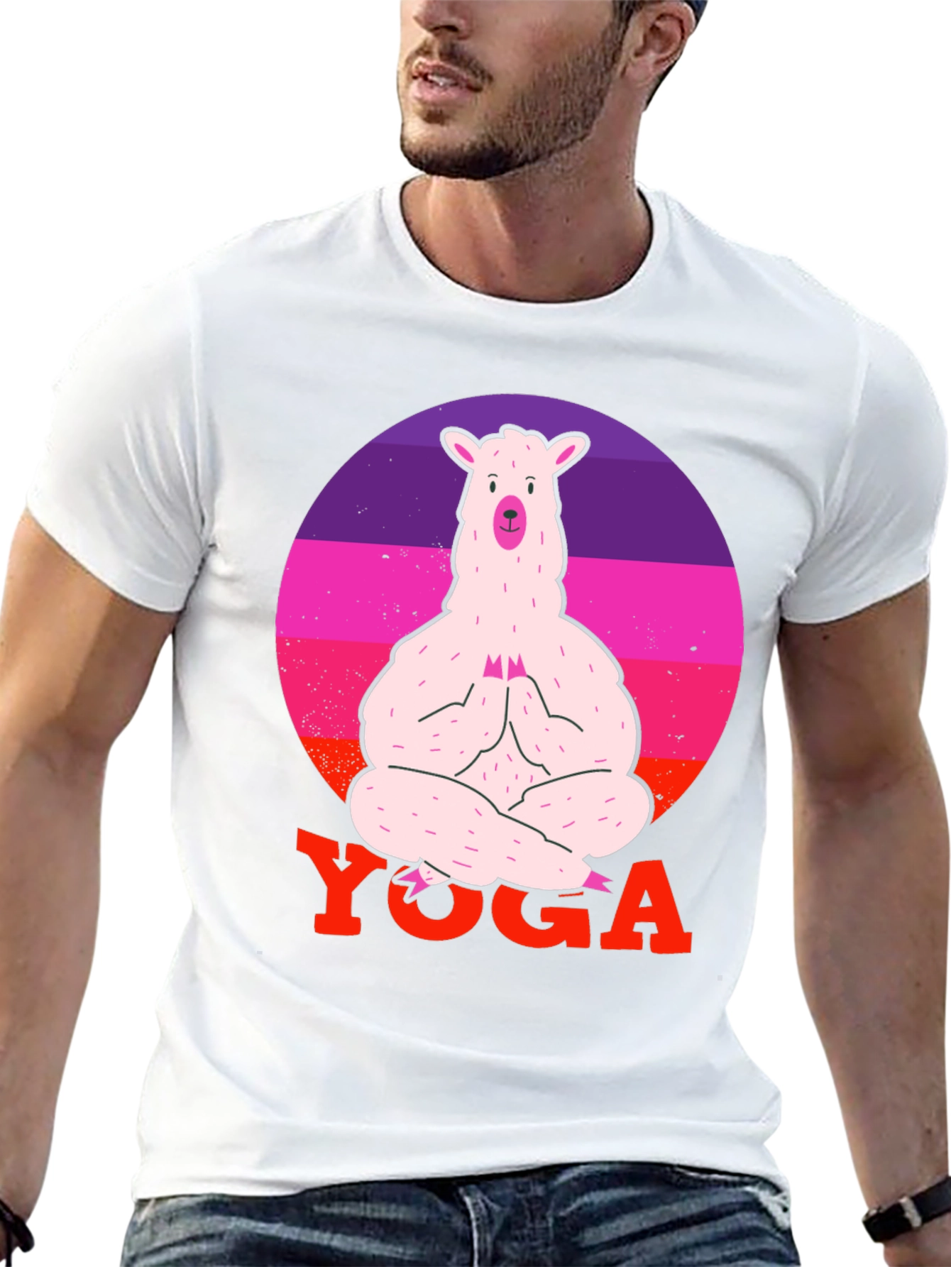Llama Yoga T-Shirt - Meditating Alpaca Tee