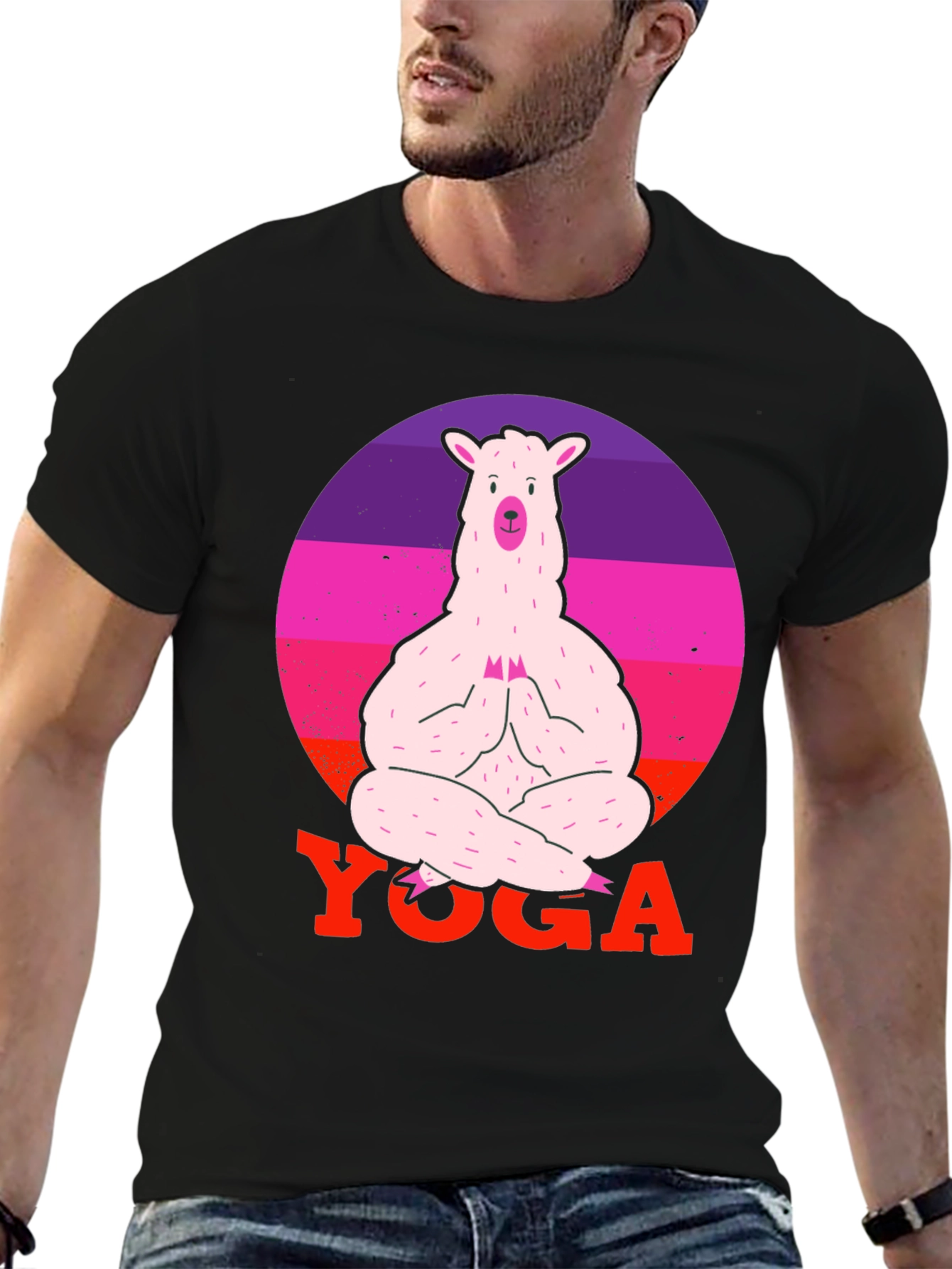 Llama Yoga T-Shirt - Meditating Alpaca Tee
