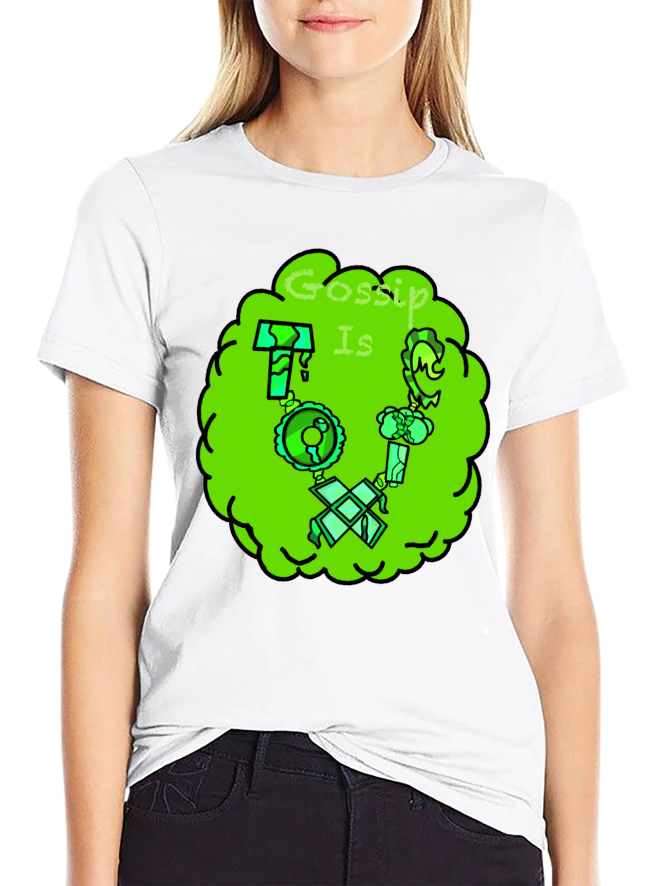 Gossip Is Toxic Graphic Tee - Unisex Black T-Shirt