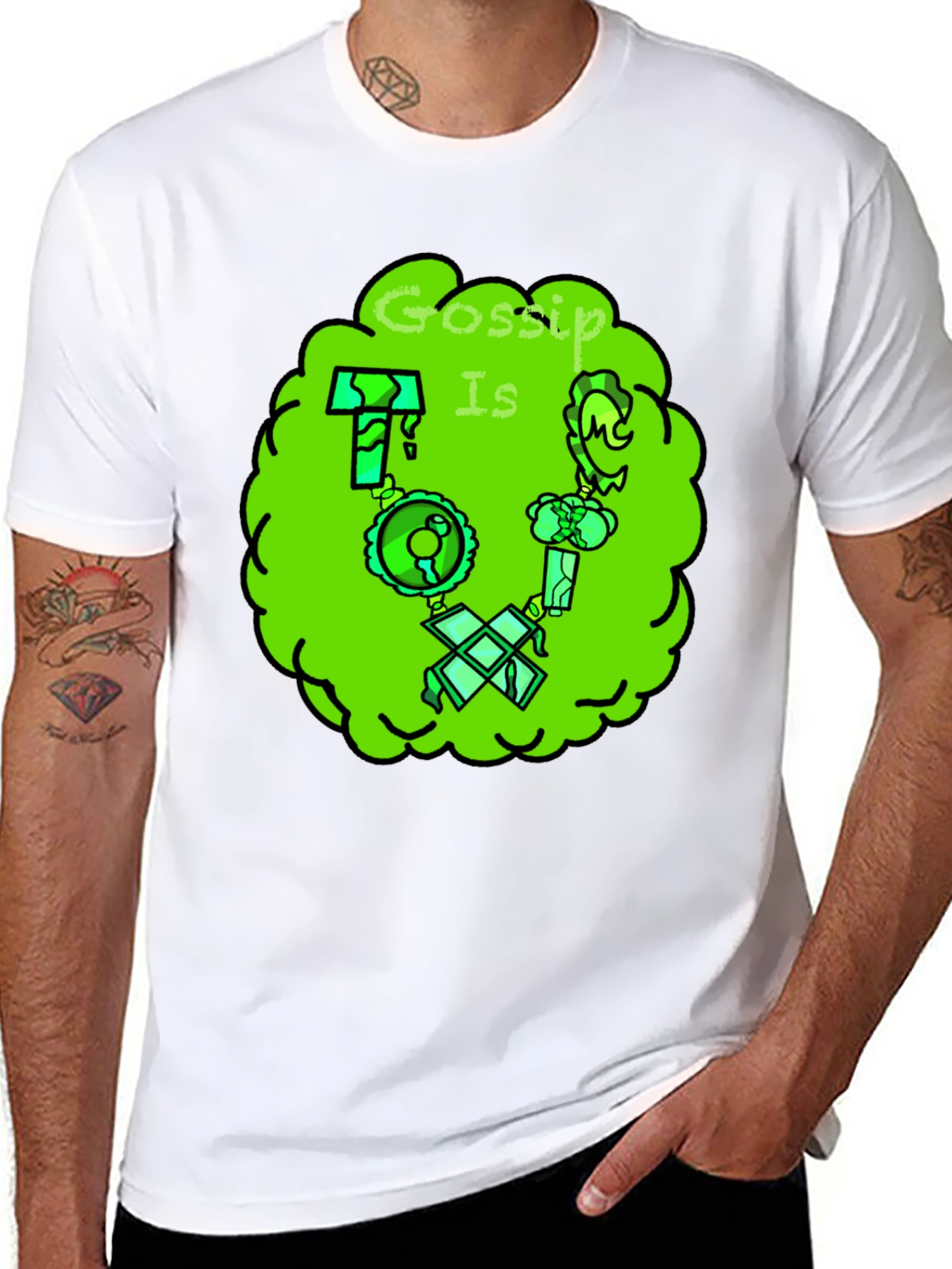 Gossip Is Toxic Graphic Tee - Unisex Black T-Shirt