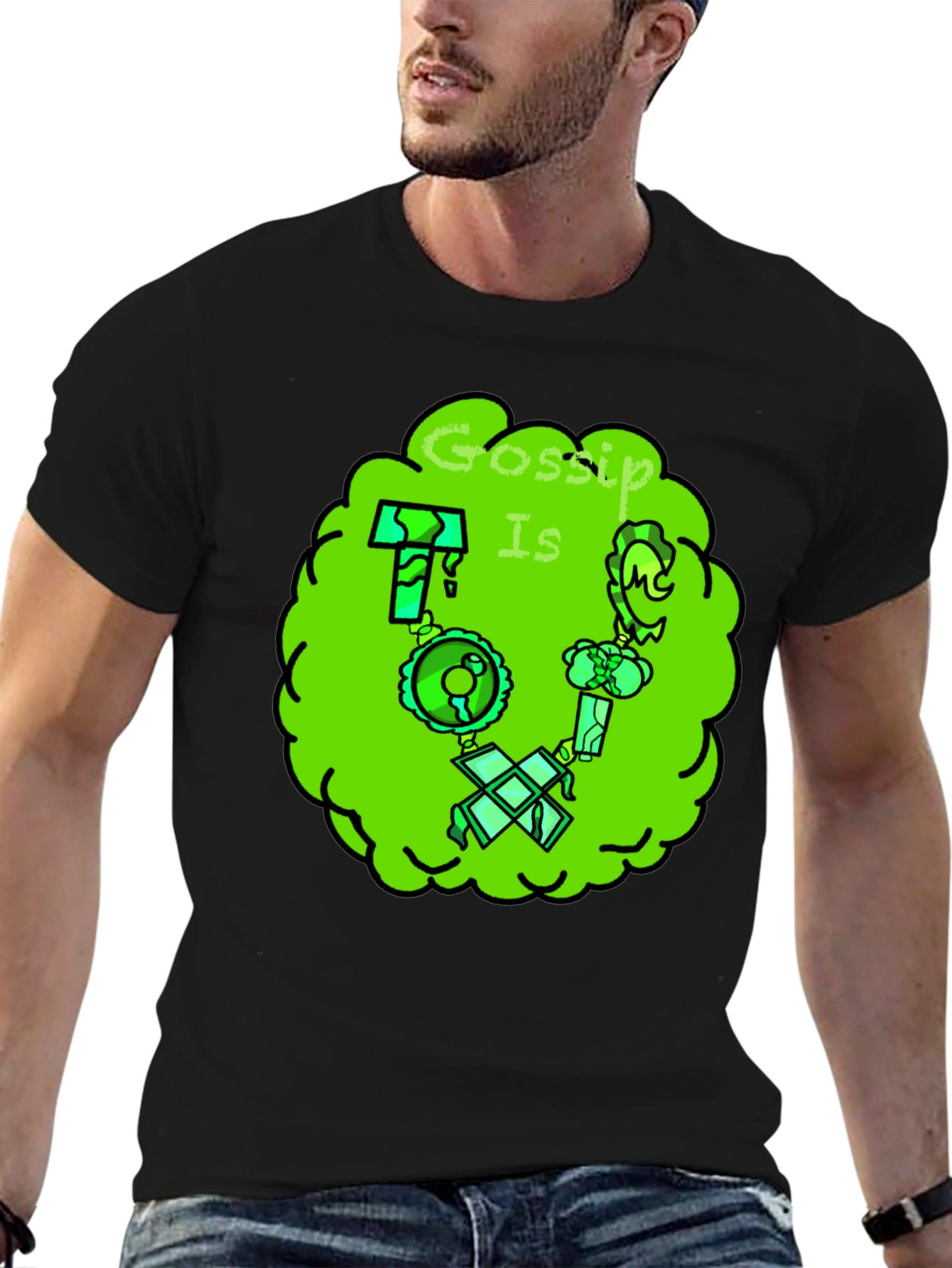 Gossip Is Toxic Graphic Tee - Unisex Black T-Shirt