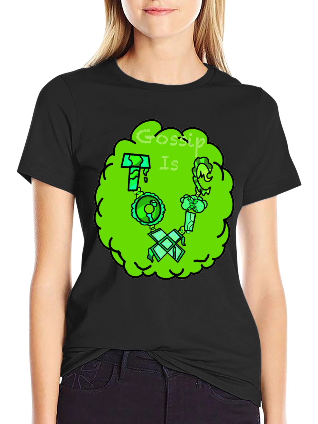 Gossip Is Toxic Graphic Tee - Unisex Black T-Shirt