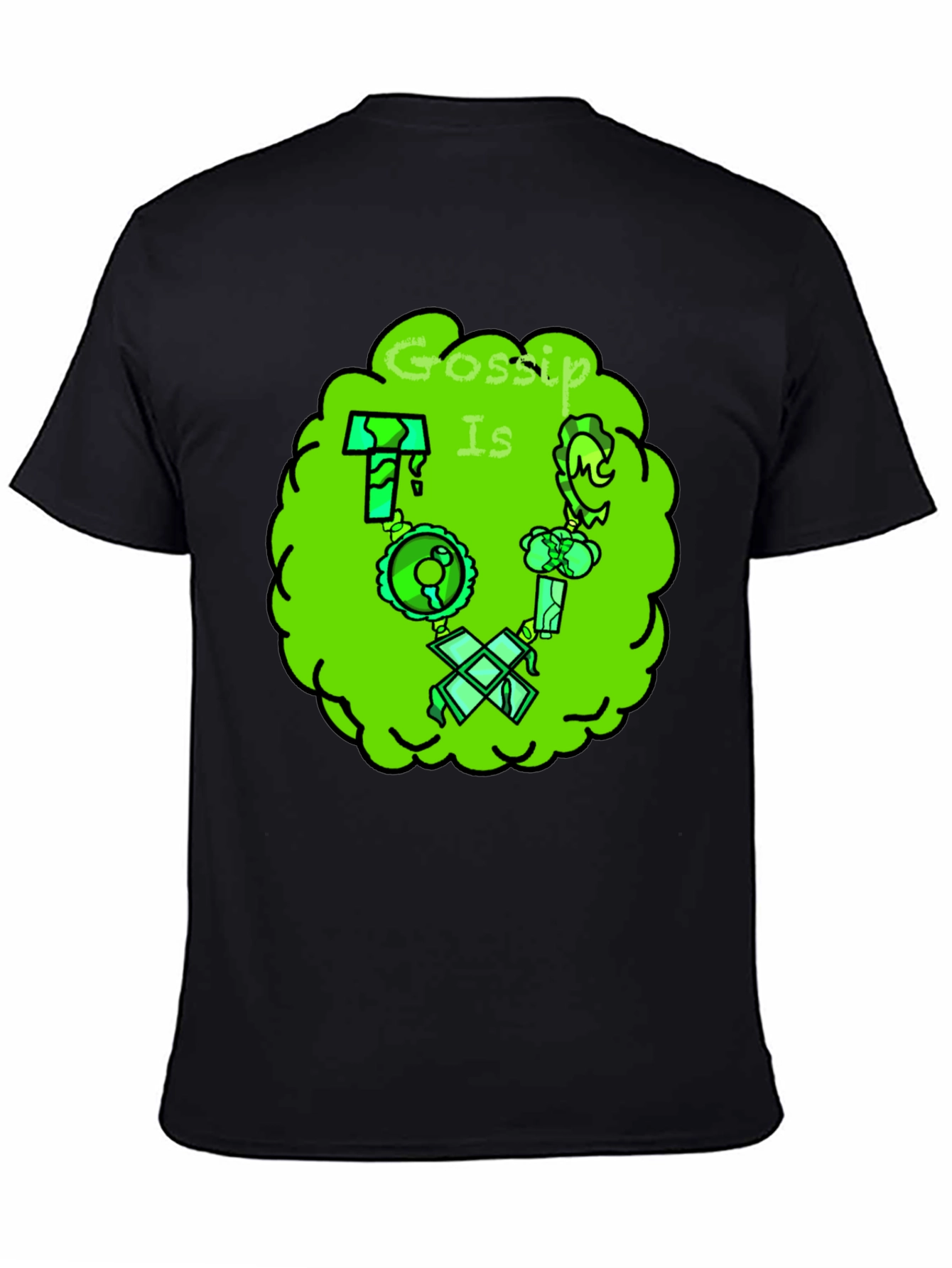 Gossip Is Toxic Graphic Tee - Unisex Black T-Shirt