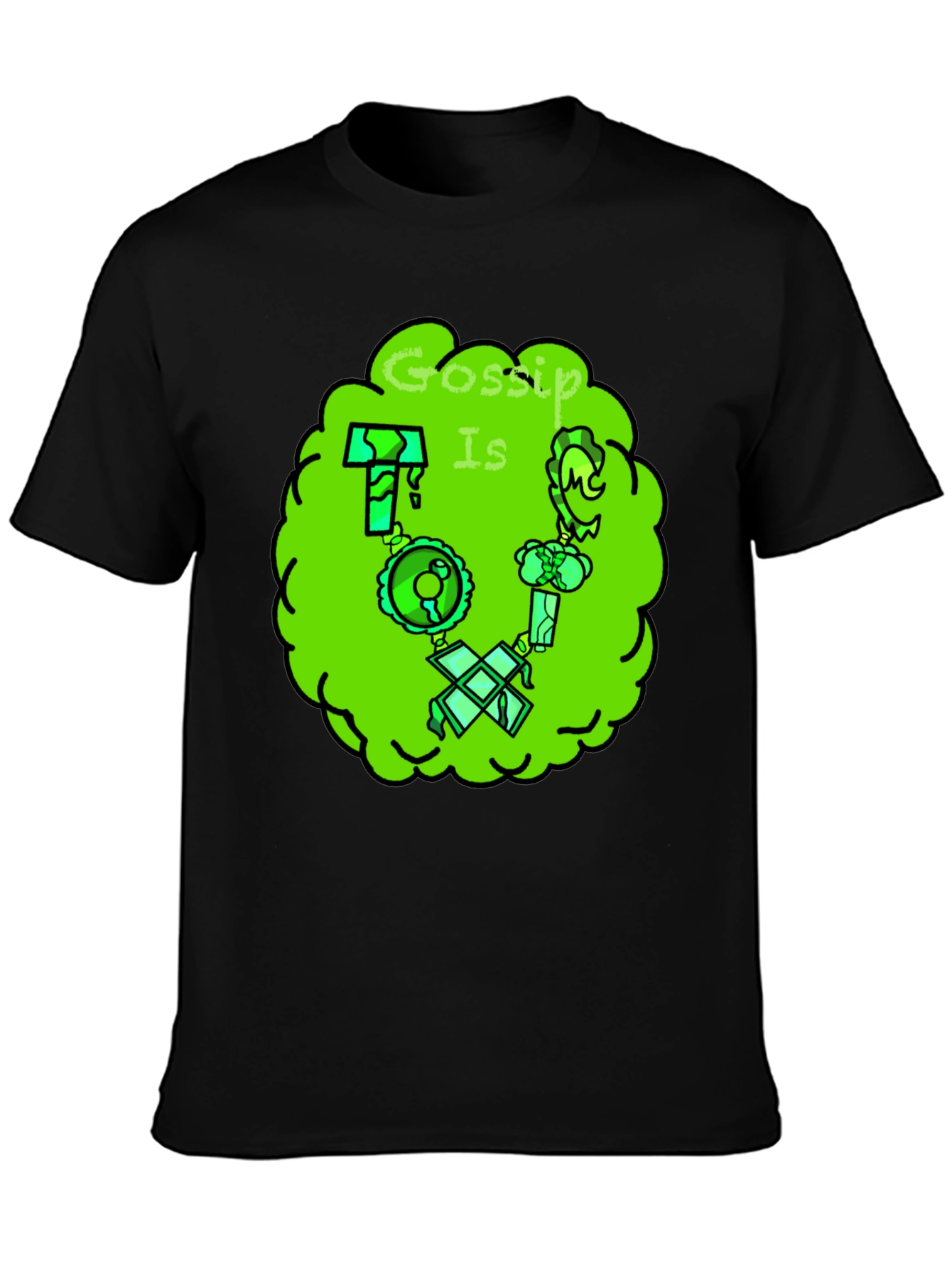 Gossip Is Toxic Graphic Tee - Unisex Black T-Shirt