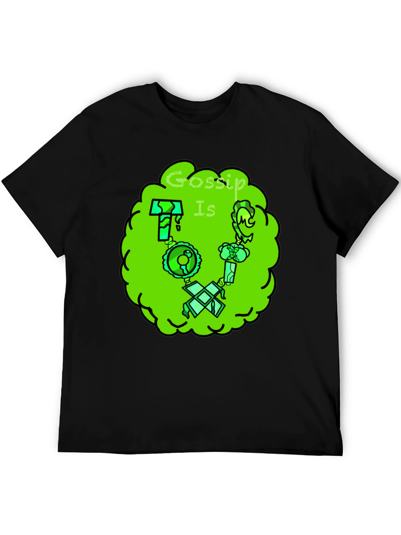 Gossip Is Toxic Graphic Tee - Unisex Black T-Shirt