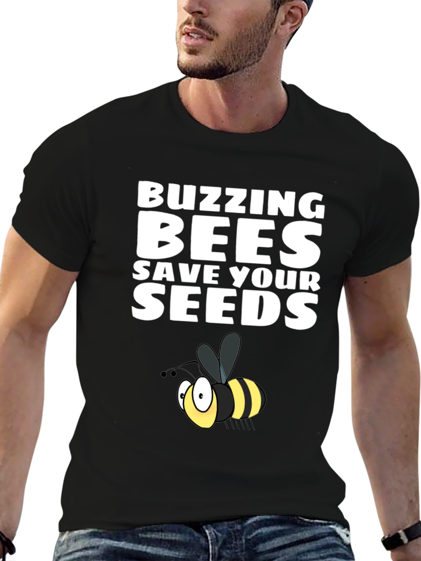 Buzzing Bees Save Your Seeds Graphic Tee