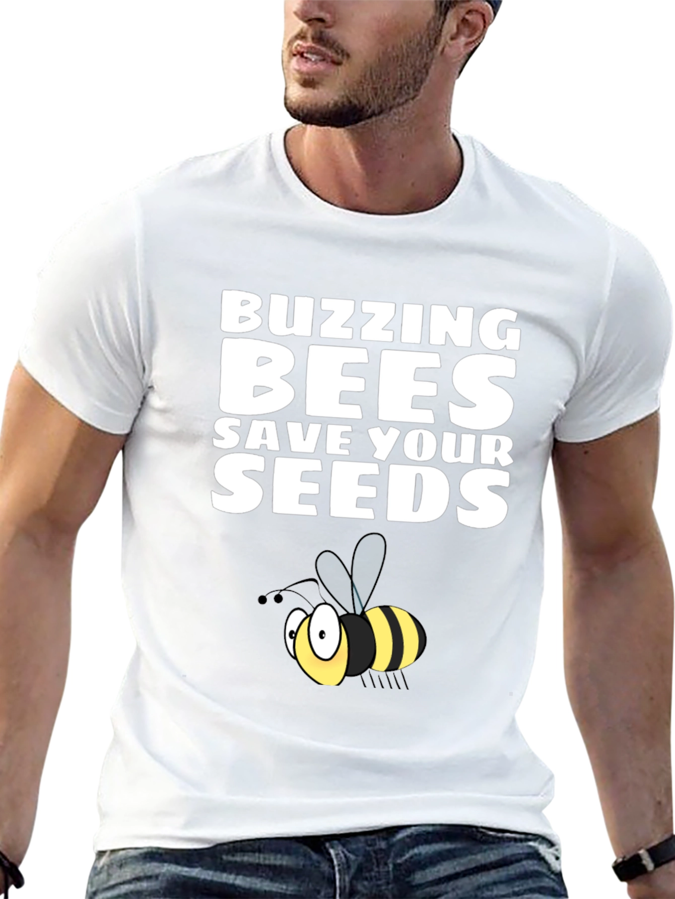 Buzzing Bees Save Your Seeds Graphic Tee