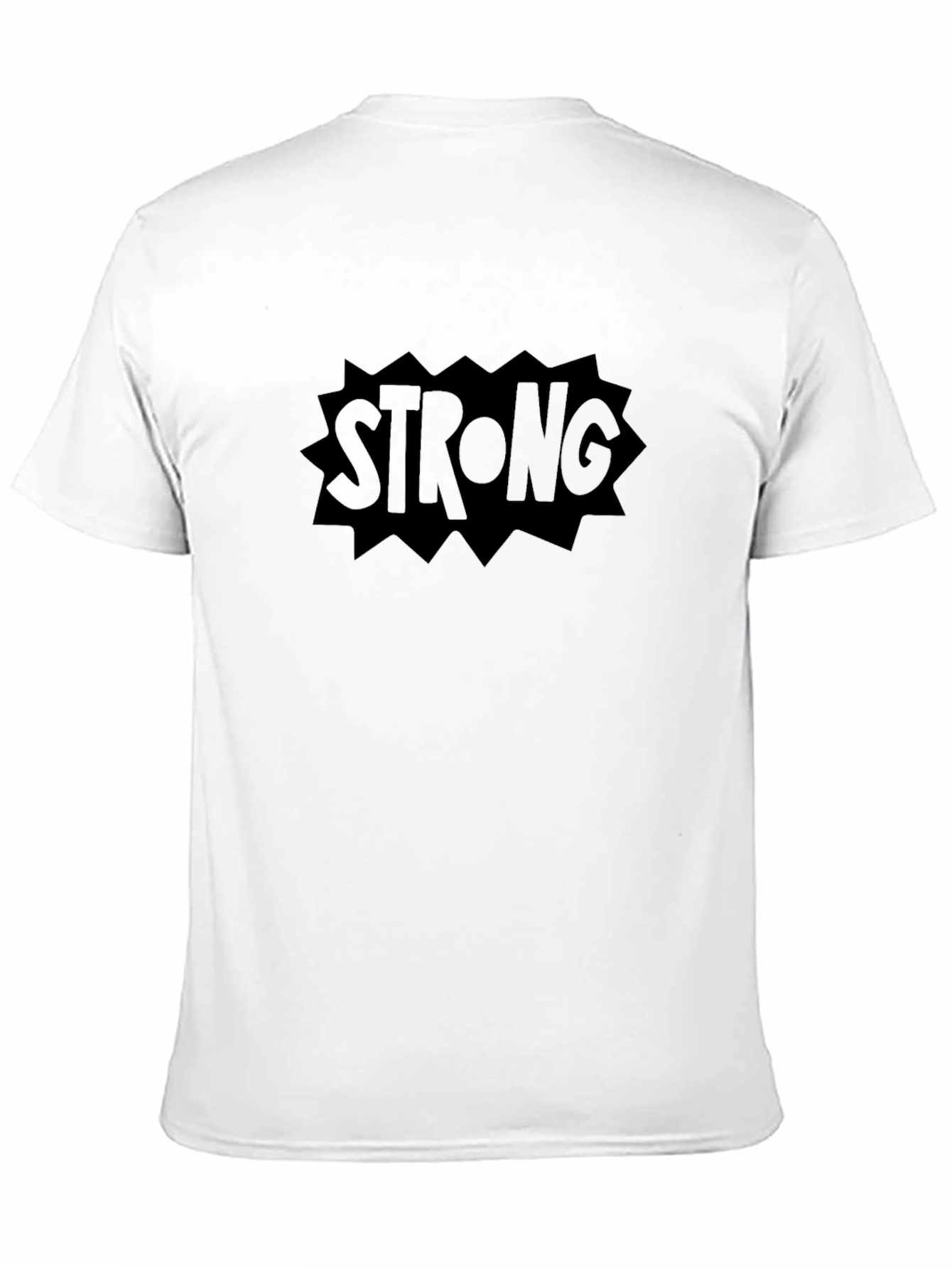 Mens Black Strong Graphic T-Shirt