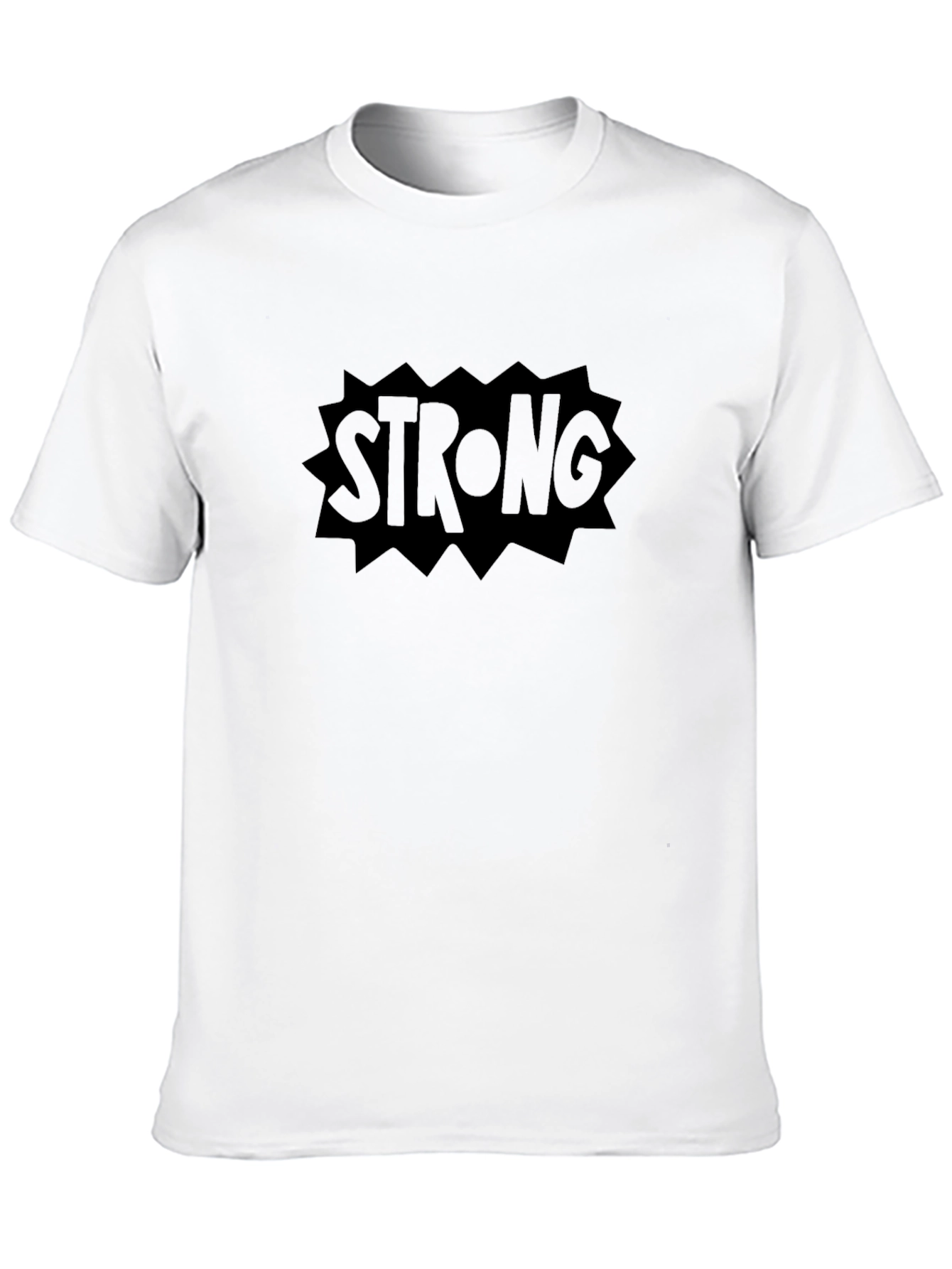 Mens Black Strong Graphic T-Shirt
