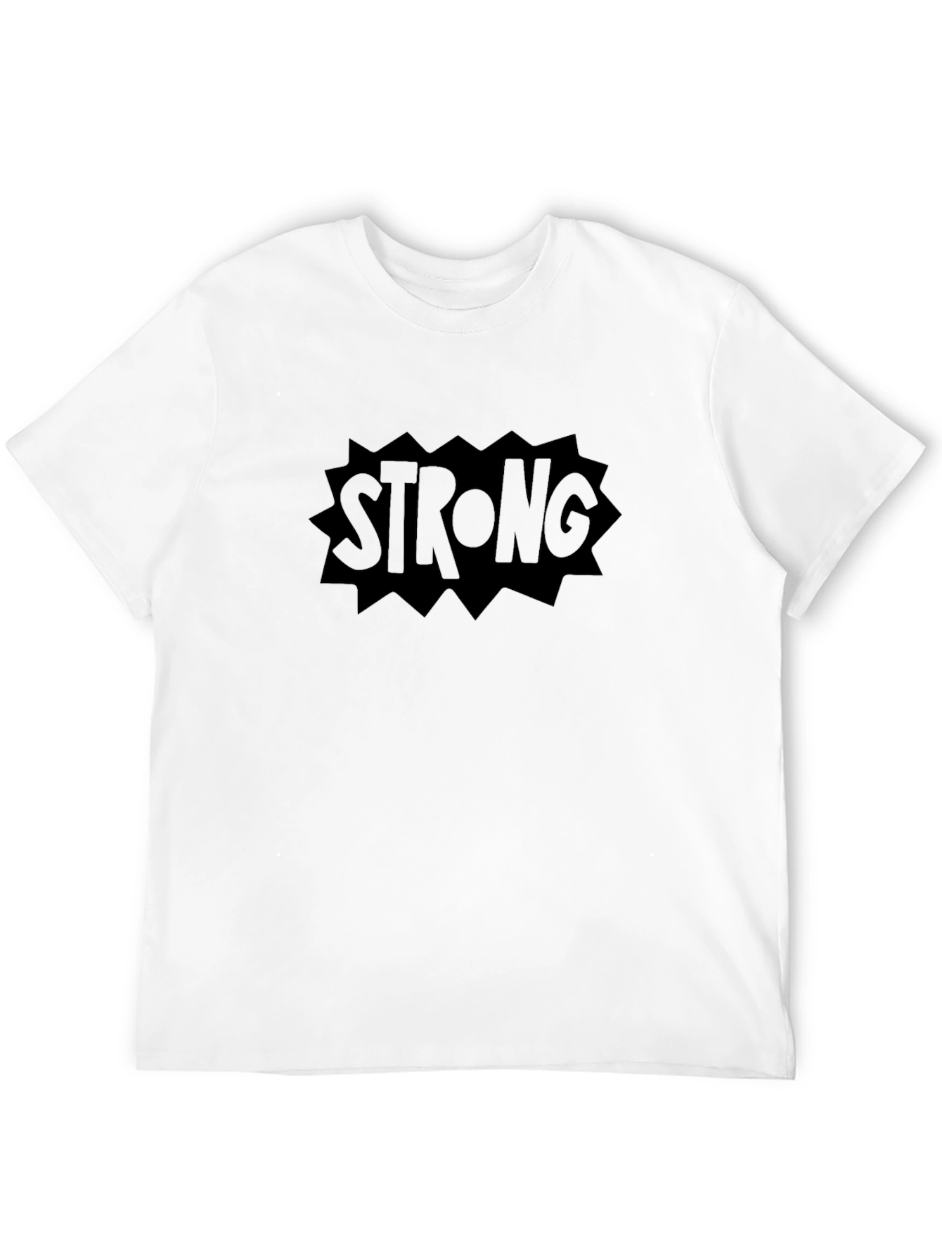 Mens Black Strong Graphic T-Shirt