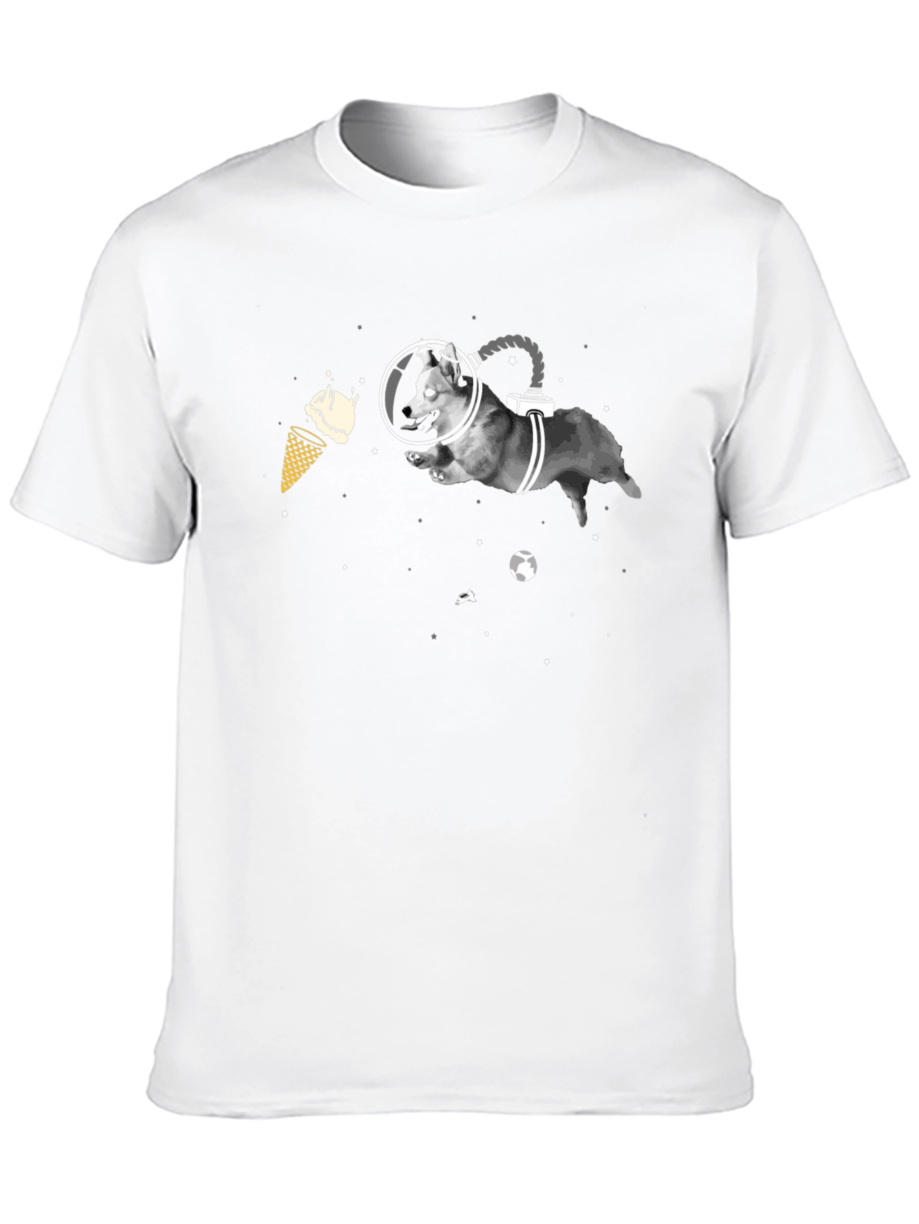 Space Dog T-Shirt - Funny Graphic Tee