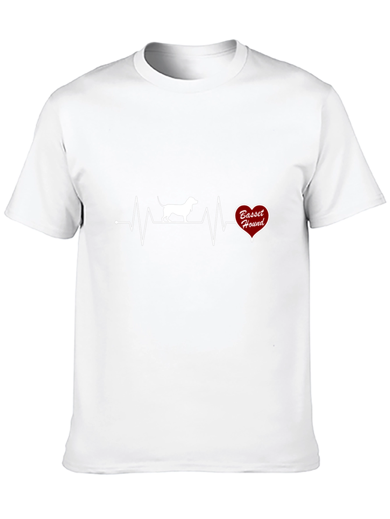 Basset Hound Heartbeat T-Shirt - Dog Lover Tee