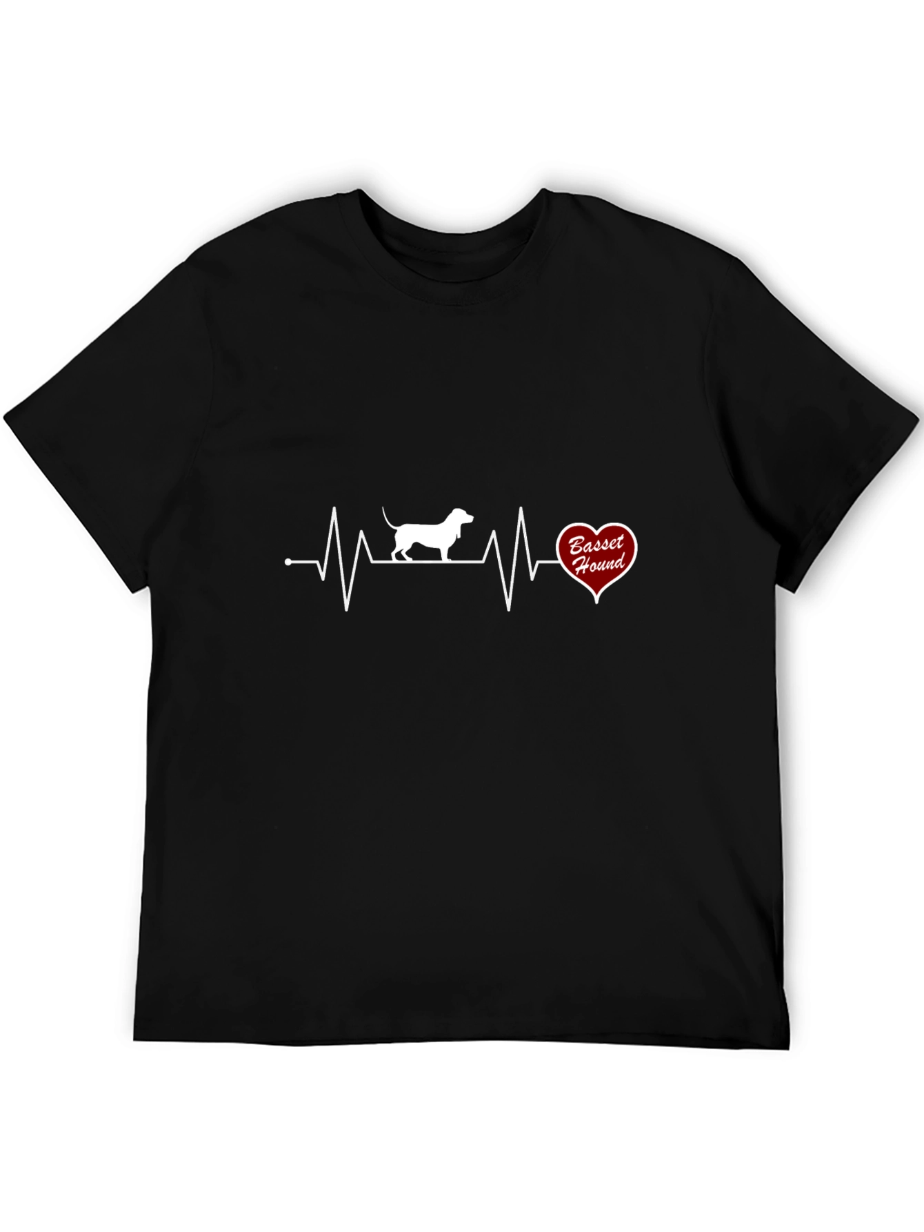 Basset Hound Heartbeat T-Shirt - Dog Lover Tee