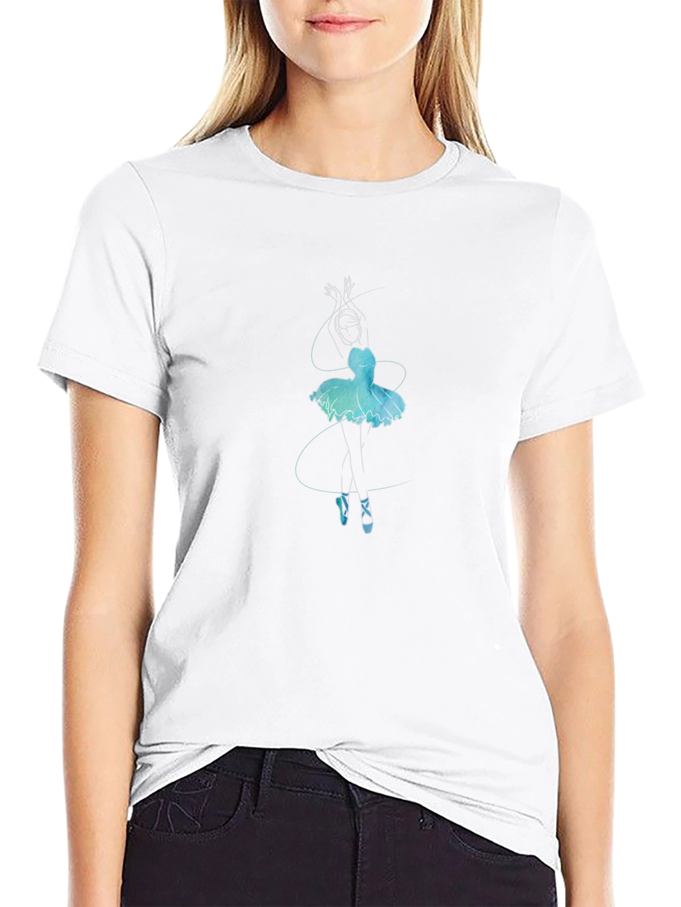 Ballerina Graphic T-Shirt - Stylish Dance Tee