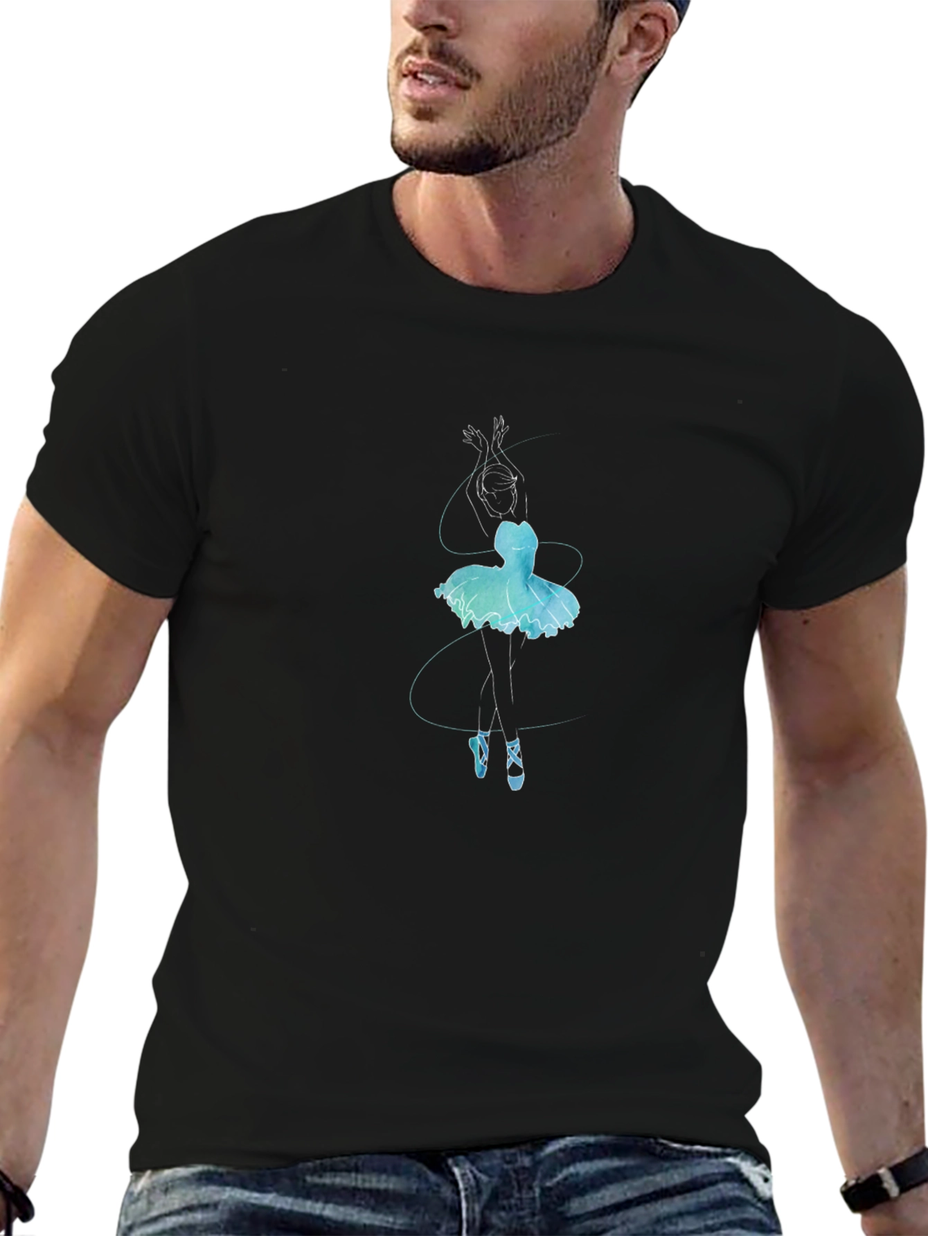 Ballerina Graphic T-Shirt - Stylish Dance Tee