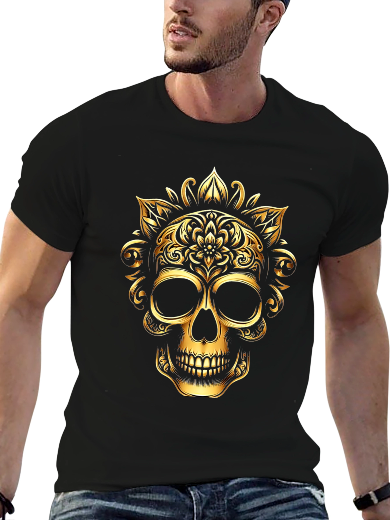 Golden Skull Graphic Tee