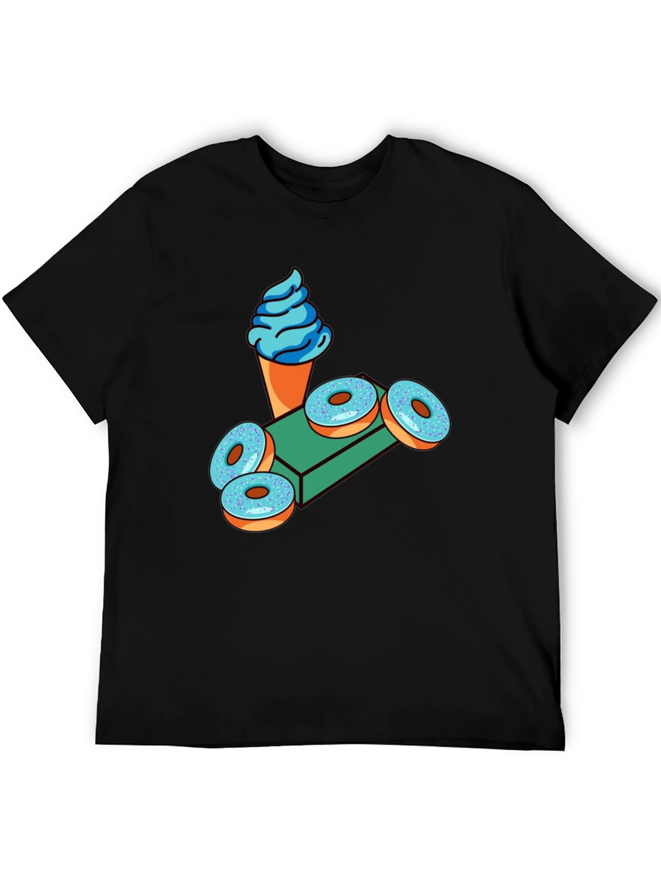 Novelty Graphic T-Shirt - Ice Cream and Donuts