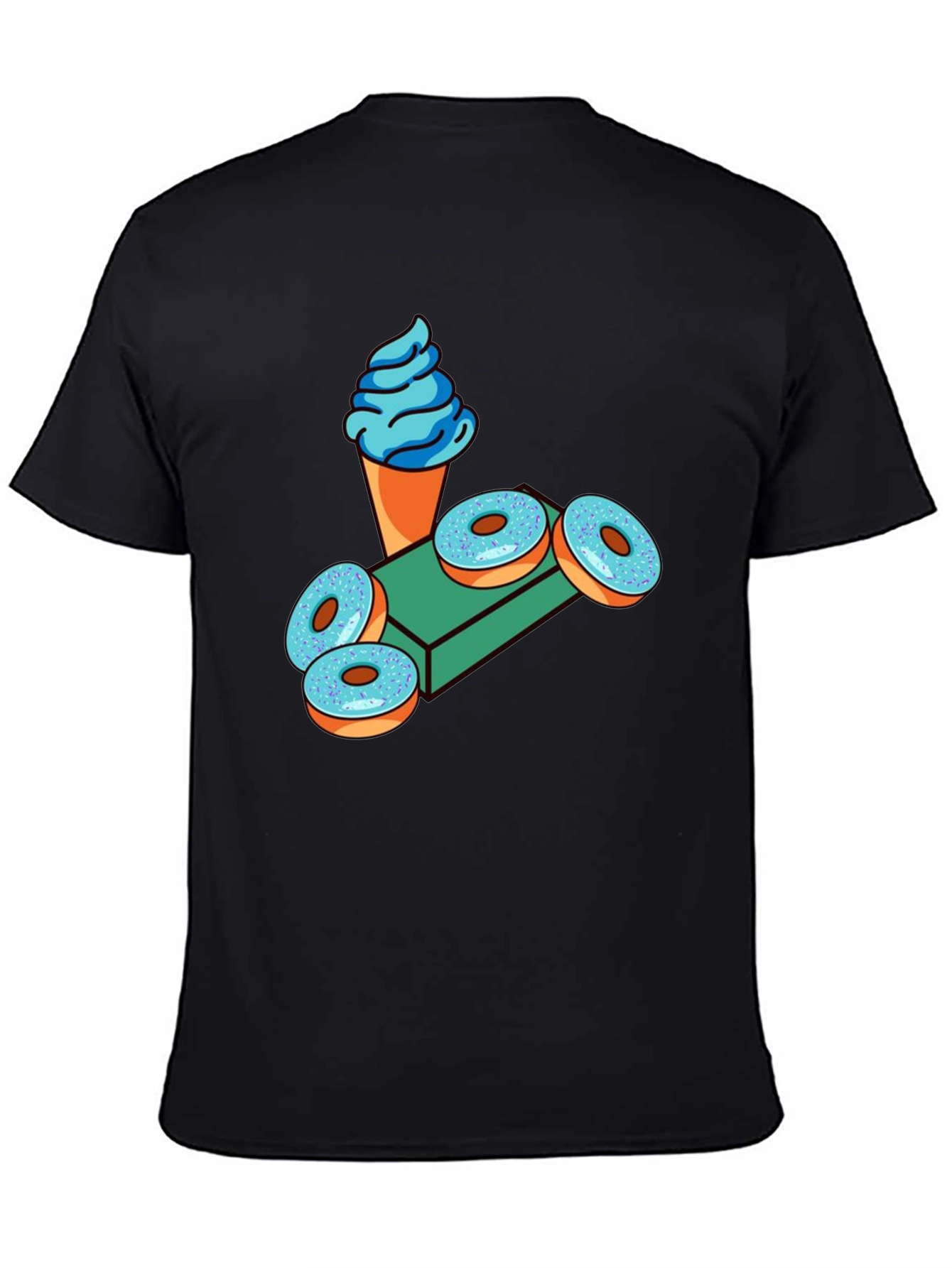Novelty Graphic T-Shirt - Ice Cream and Donuts
