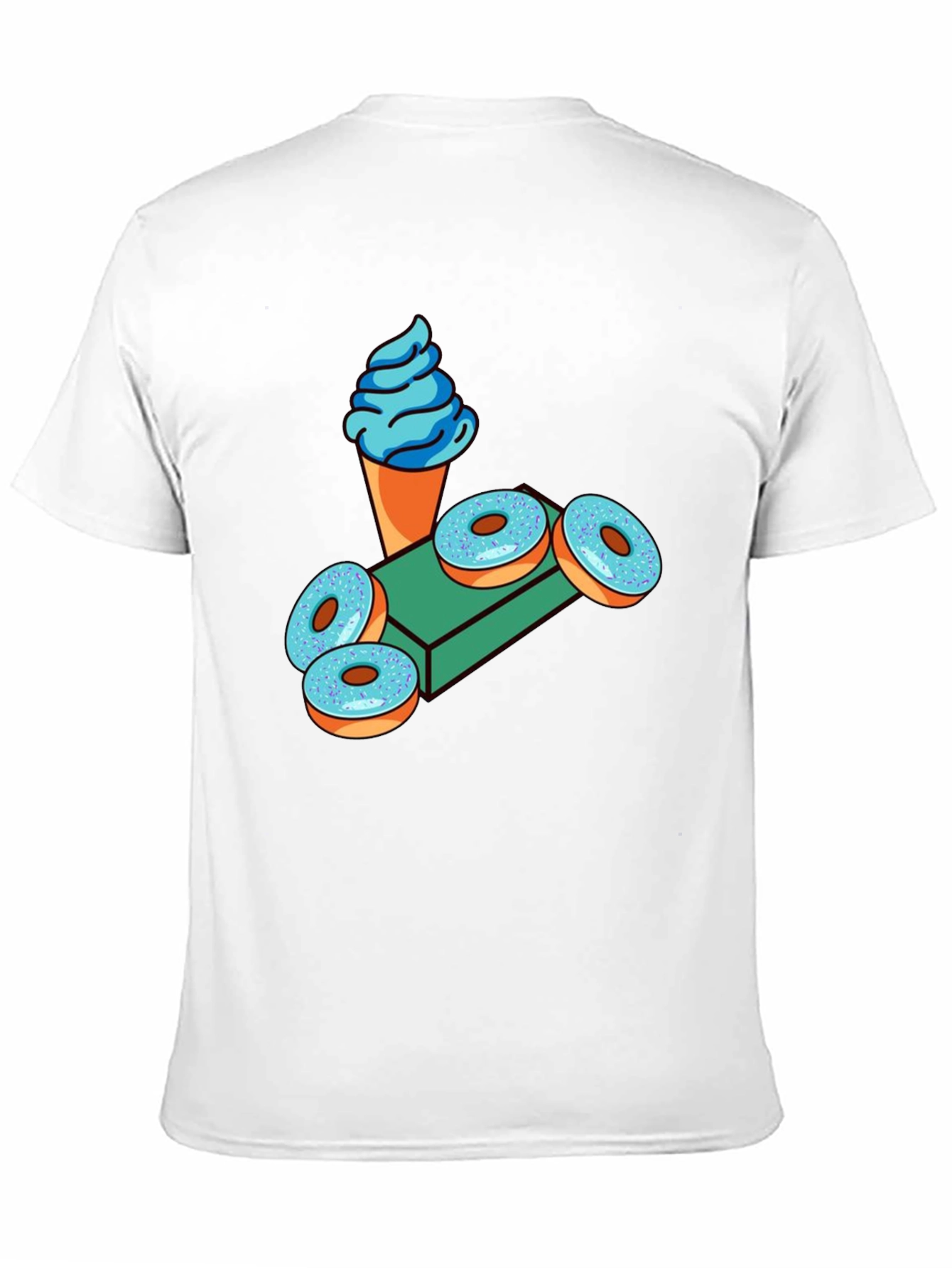 Novelty Graphic T-Shirt - Ice Cream and Donuts