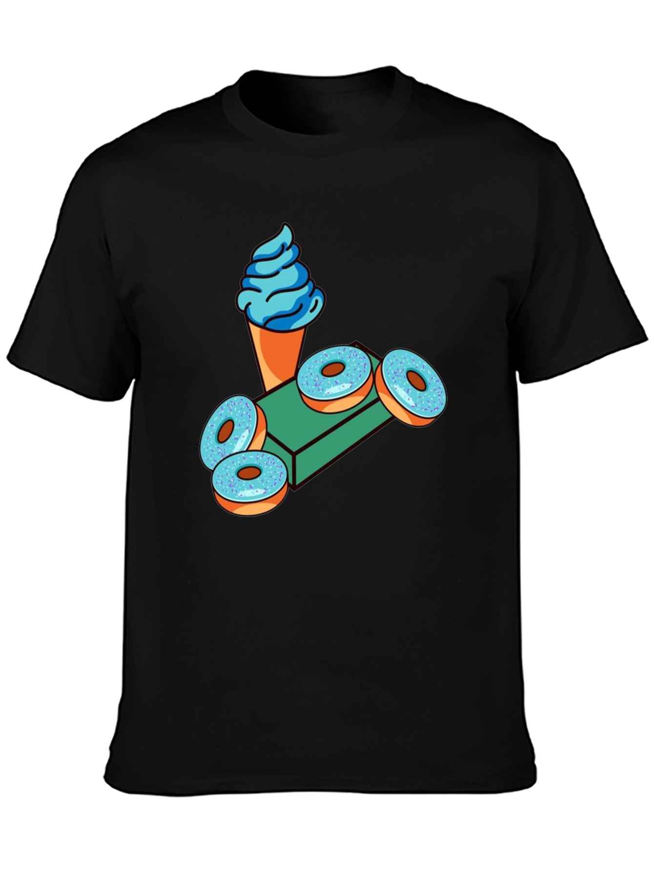Novelty Graphic T-Shirt - Ice Cream and Donuts