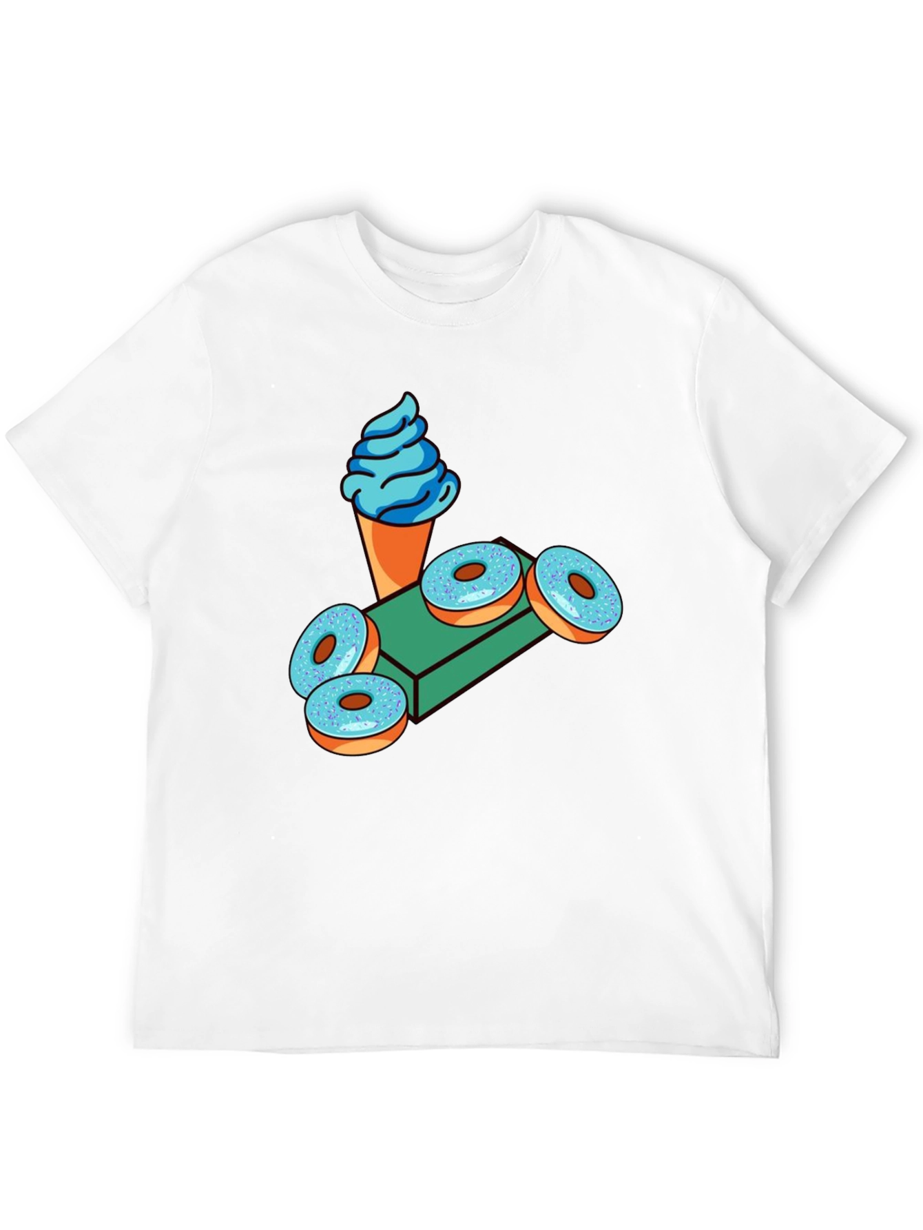 Novelty Graphic T-Shirt - Ice Cream and Donuts