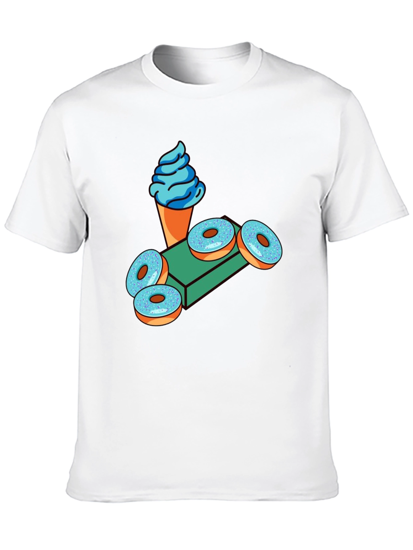 Novelty Graphic T-Shirt - Ice Cream and Donuts