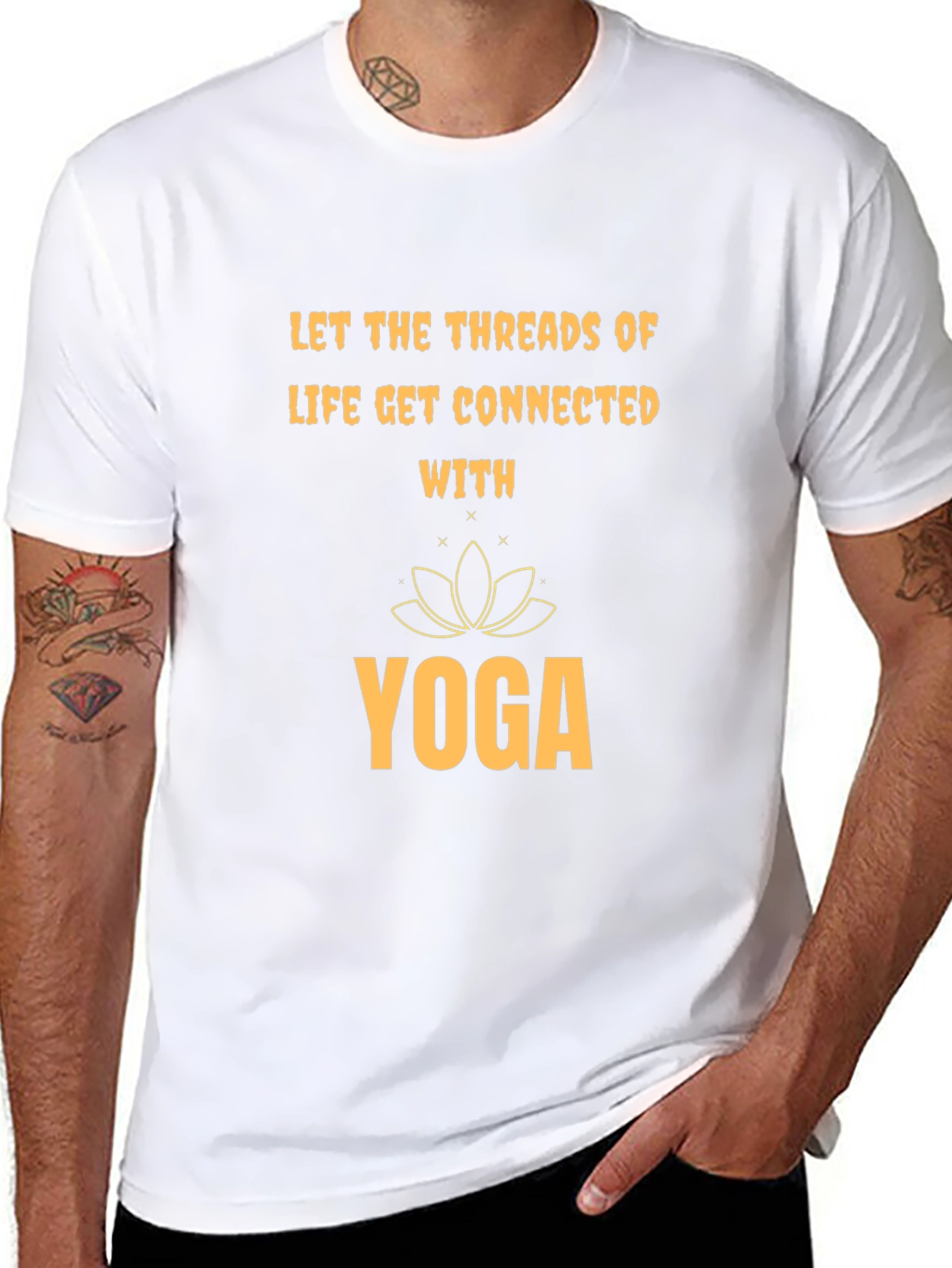 Yoga Threads T-Shirt - Meditative Design