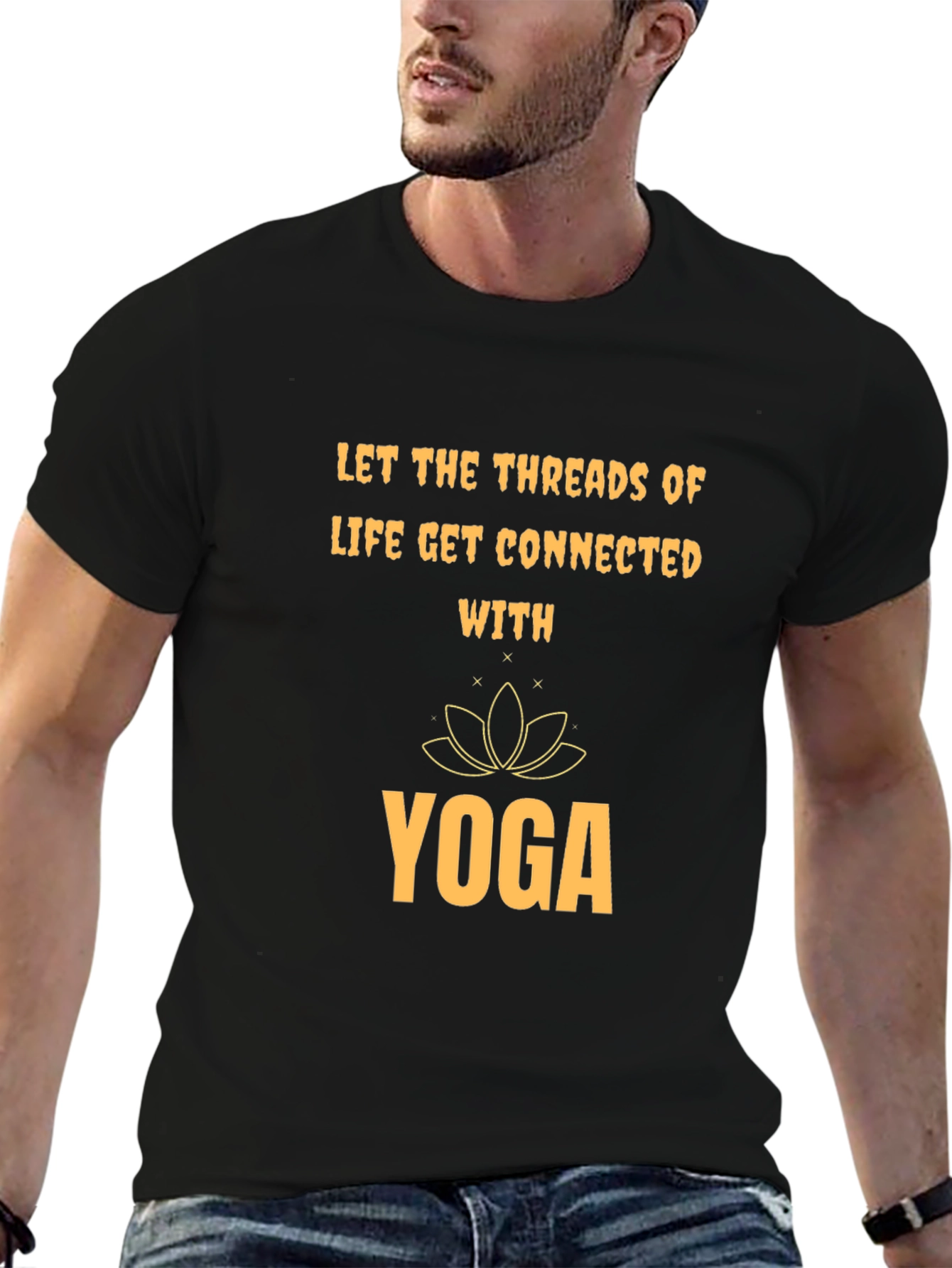Yoga Threads T-Shirt - Meditative Design