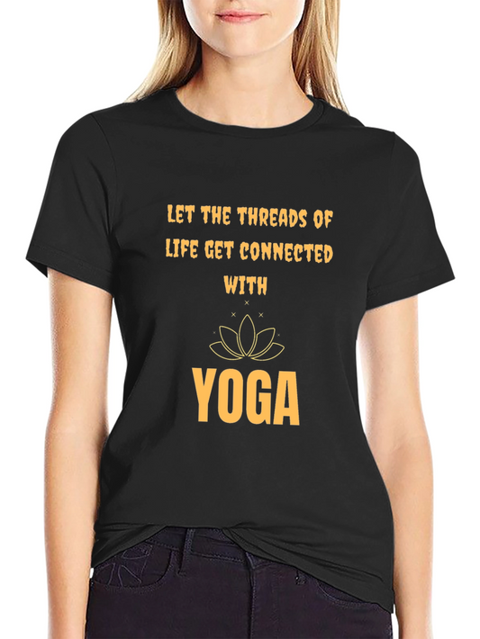 Yoga Threads T-Shirt - Meditative Design