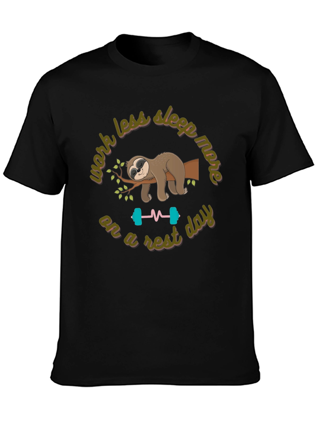 Lazy Day Sloth Graphic T-Shirt