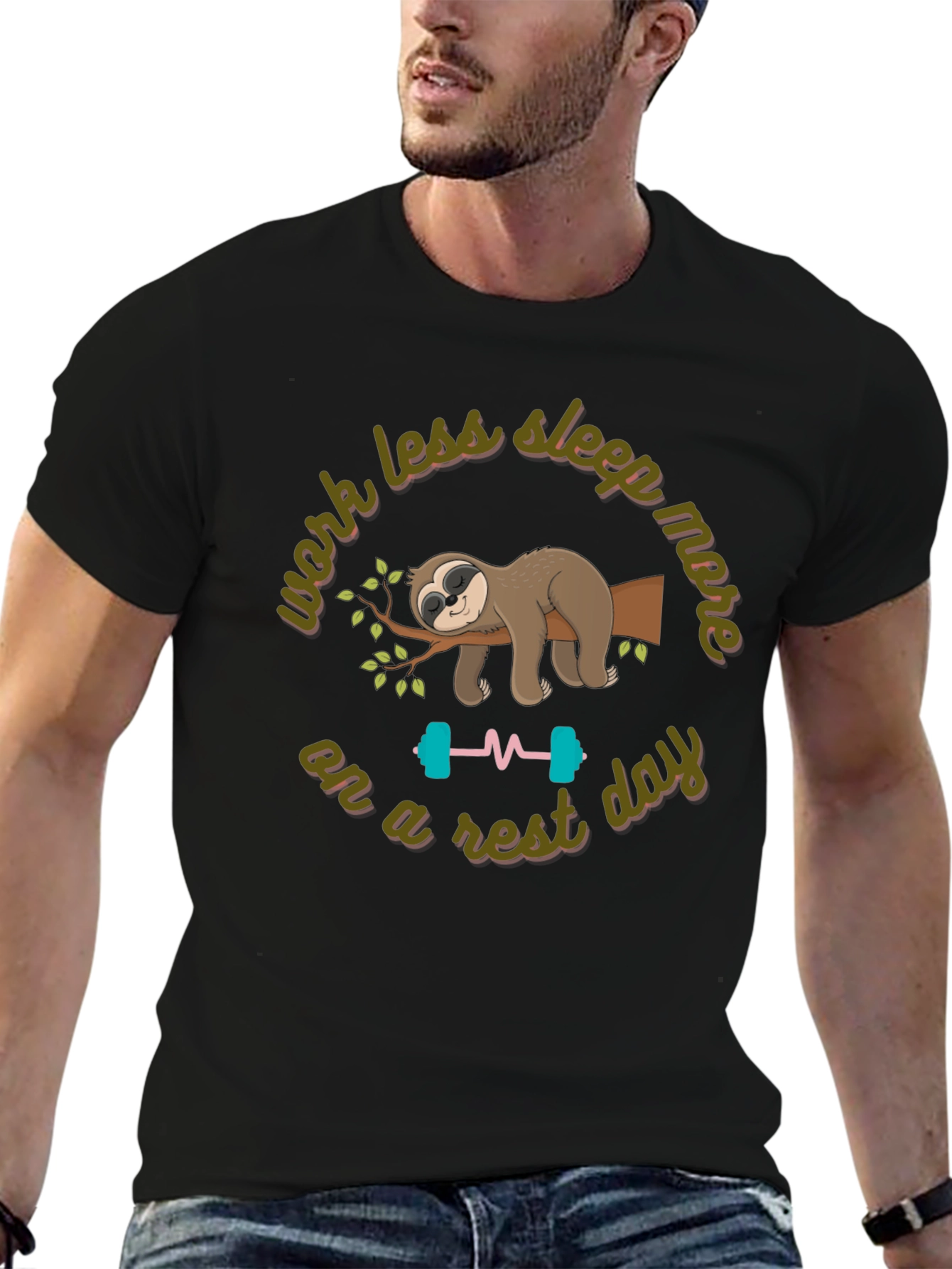 Lazy Day Sloth Graphic T-Shirt