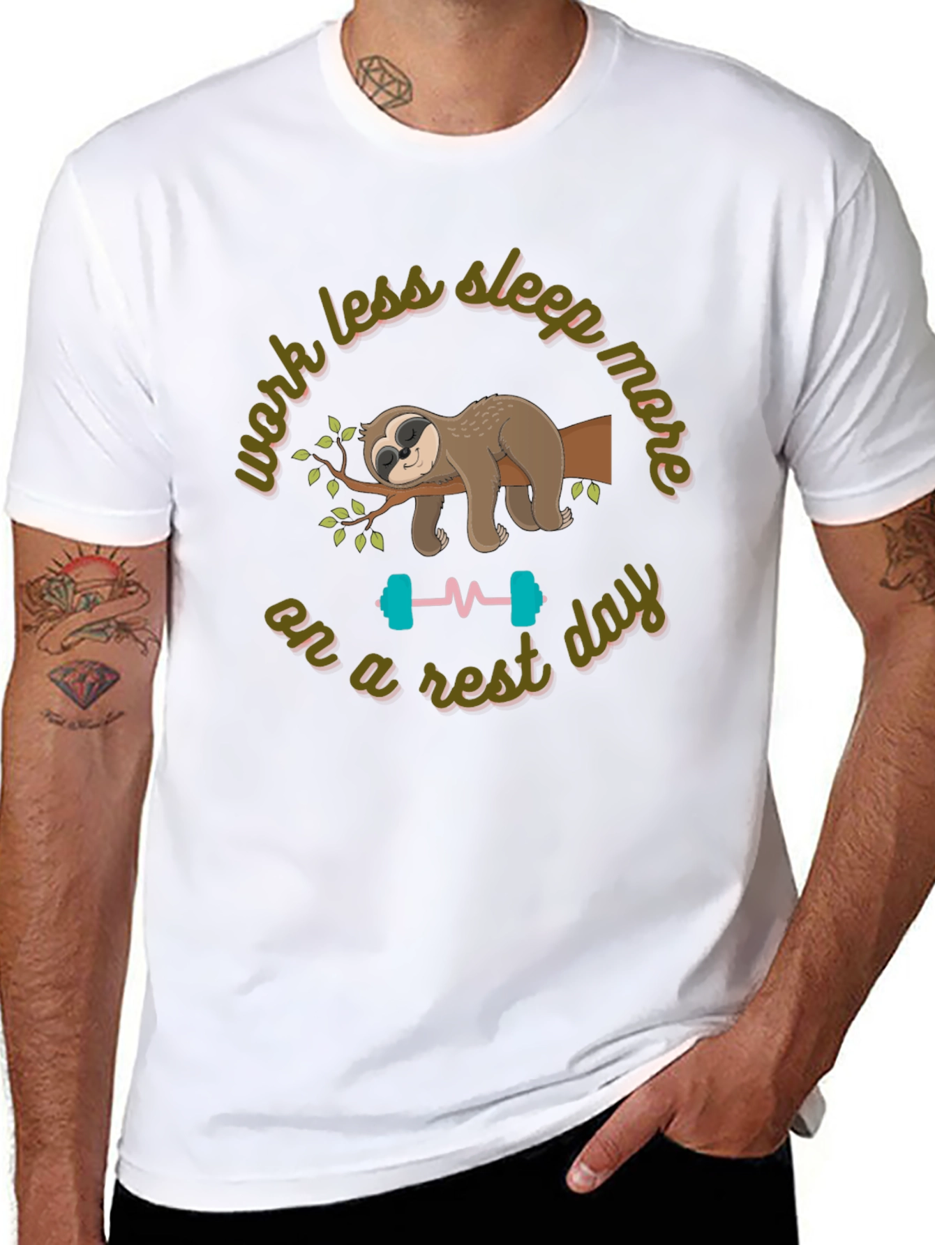 Lazy Day Sloth Graphic T-Shirt