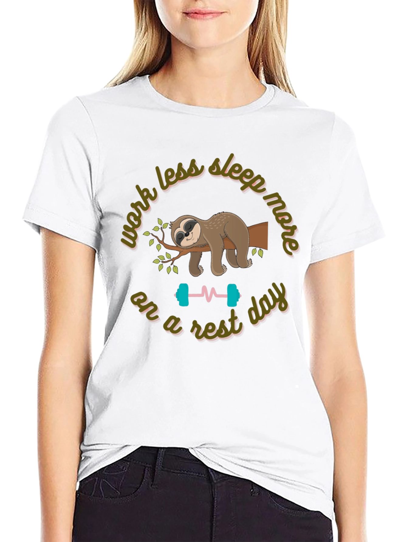 Lazy Day Sloth Graphic T-Shirt