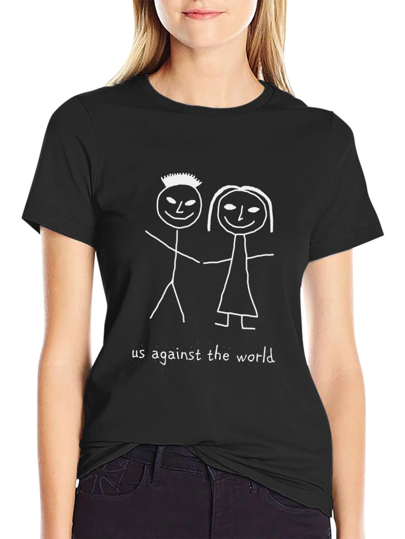 Us Against the World Graphic Tee - Black
