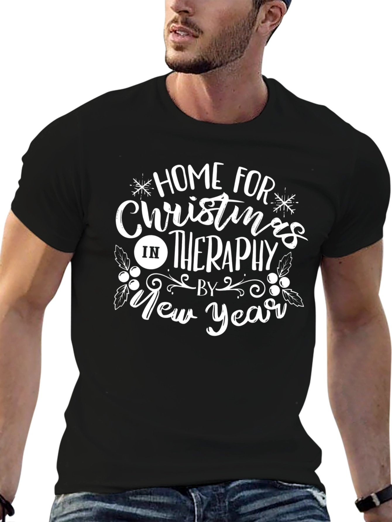 Home for Christmas in Therapy T-Shirt