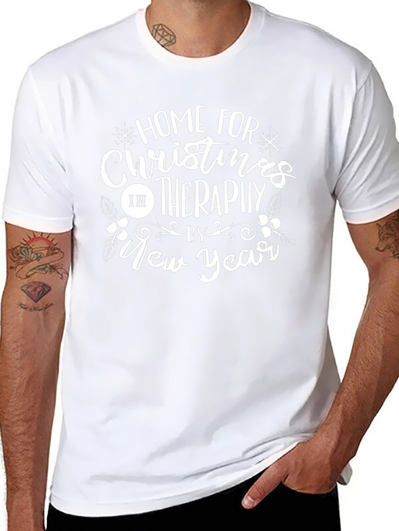Home for Christmas in Therapy T-Shirt