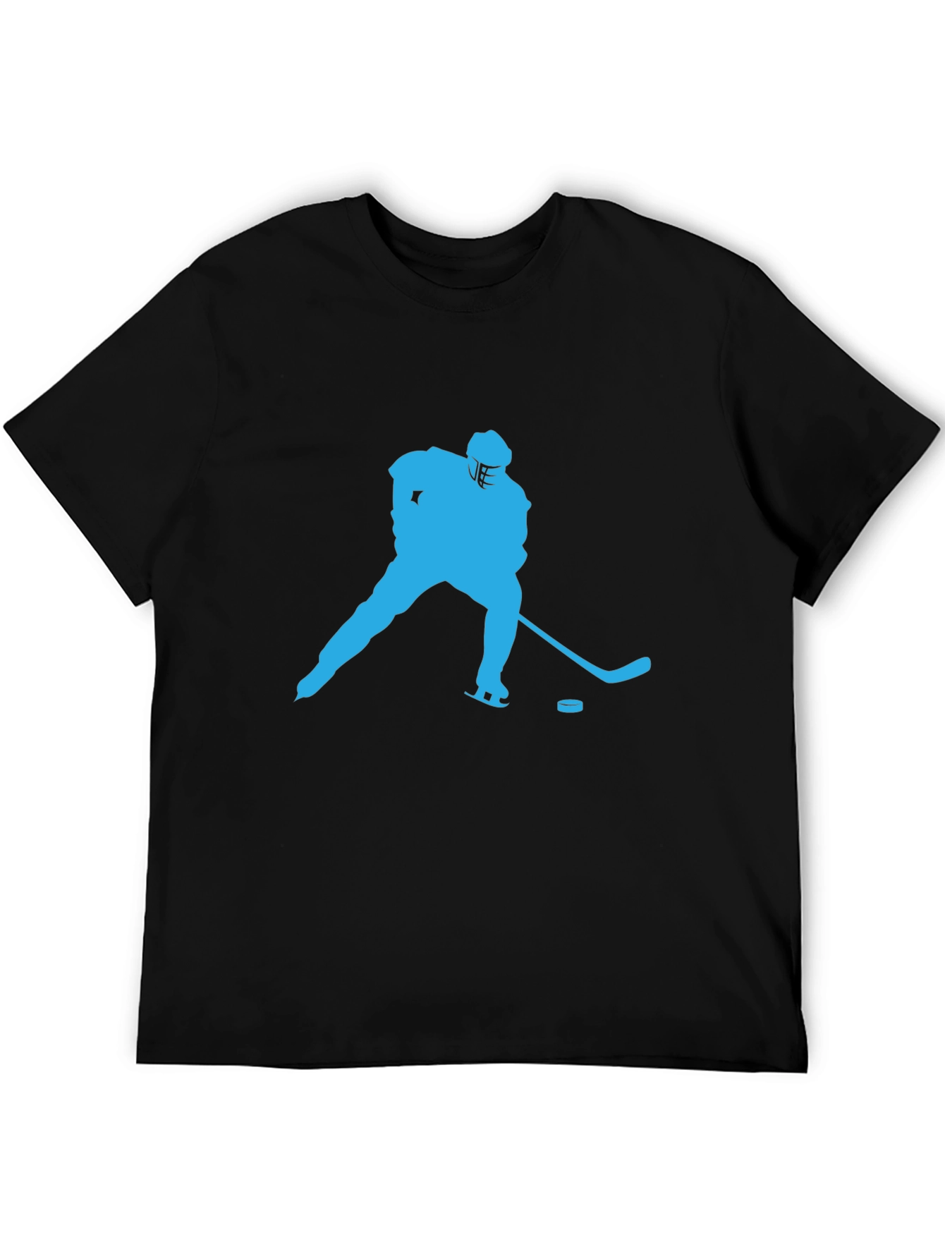 Hockey Player Graphic Tee - Black