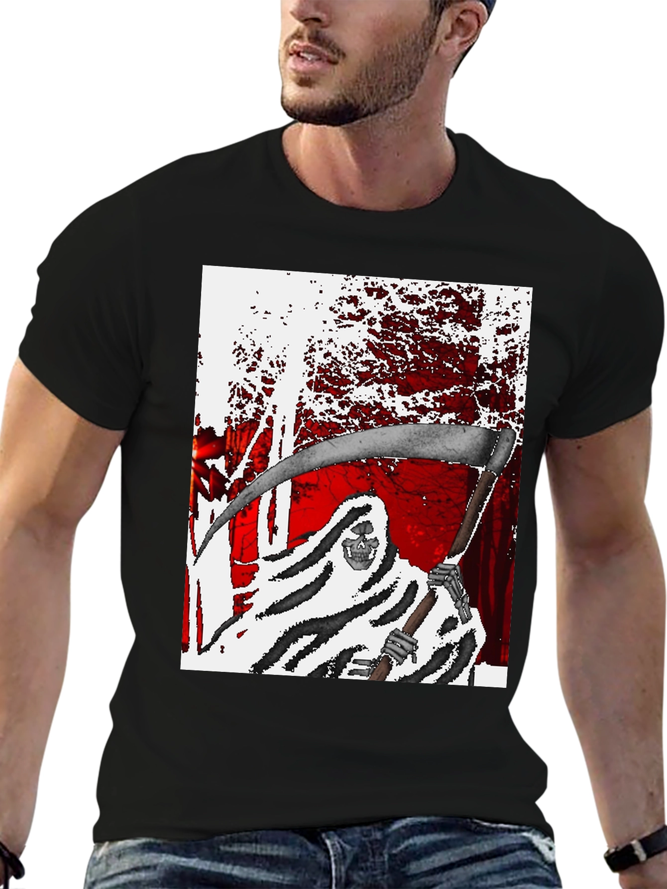 Grim Reaper Graphic Tee - Dark Humor T-Shirt