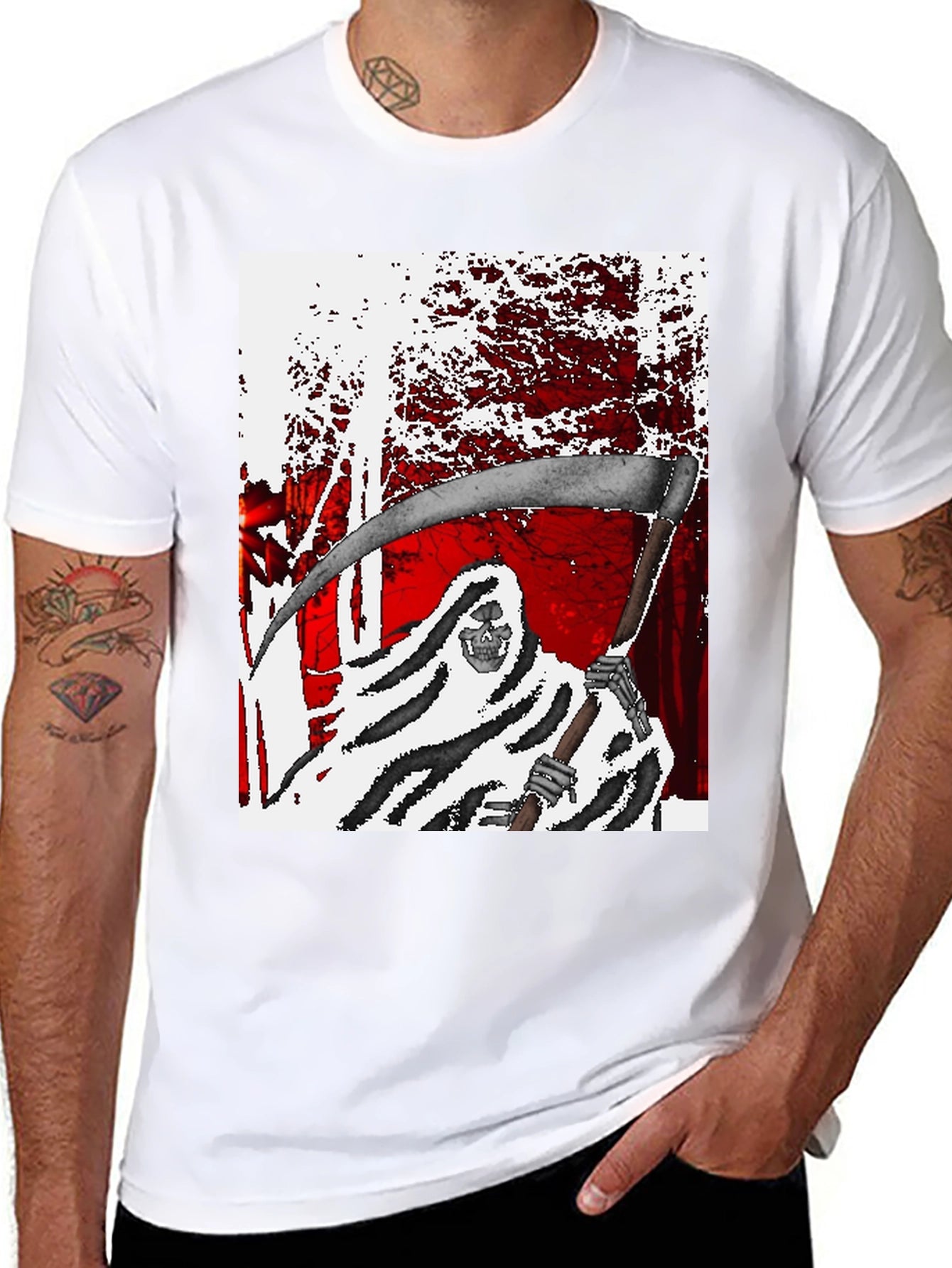 Grim Reaper Graphic Tee - Dark Humor T-Shirt
