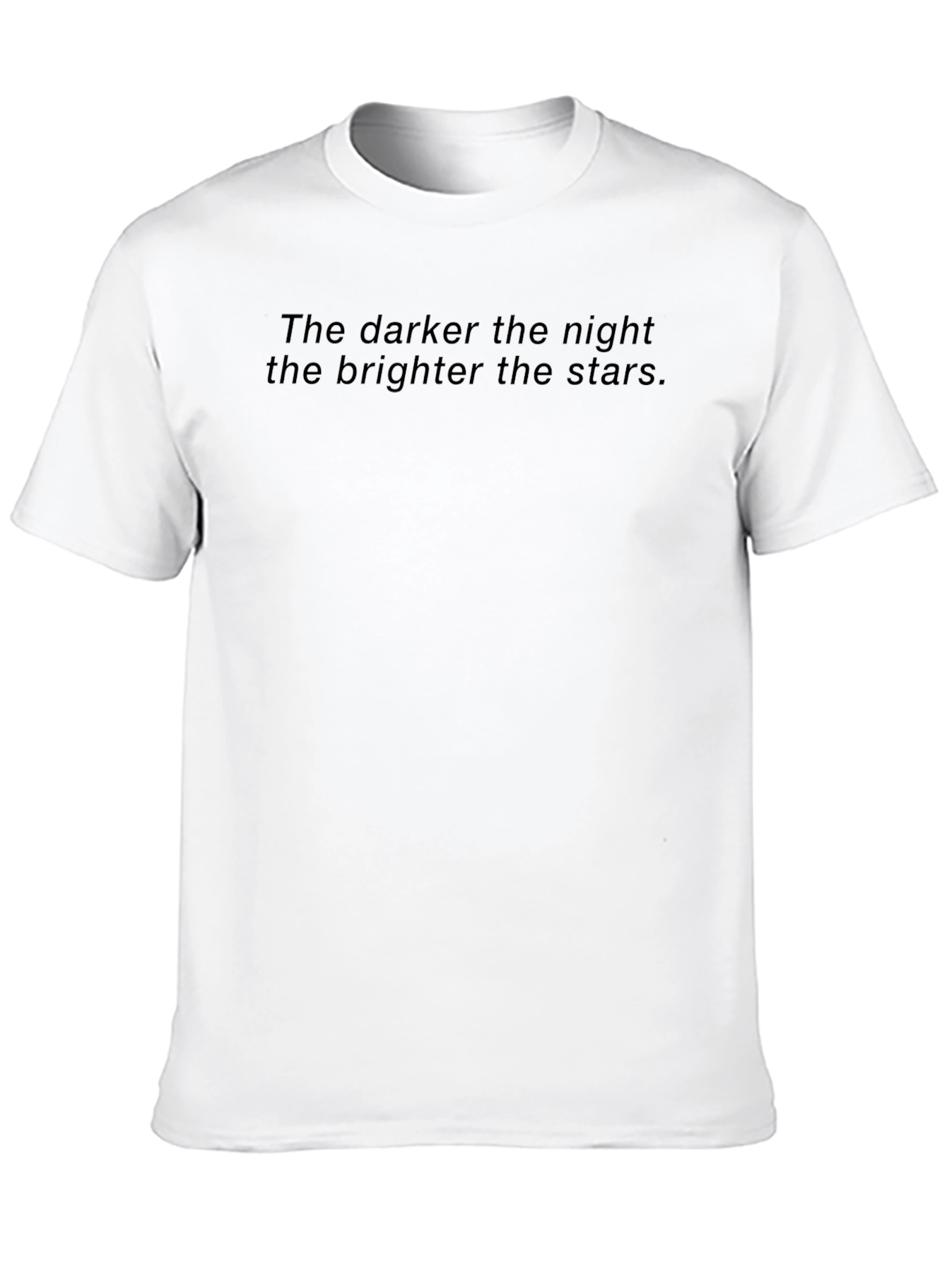Inspirational Night Stars Graphic Black T-Shirt