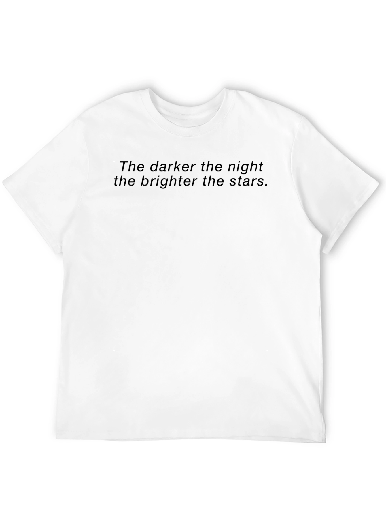 Inspirational Night Stars Graphic Black T-Shirt